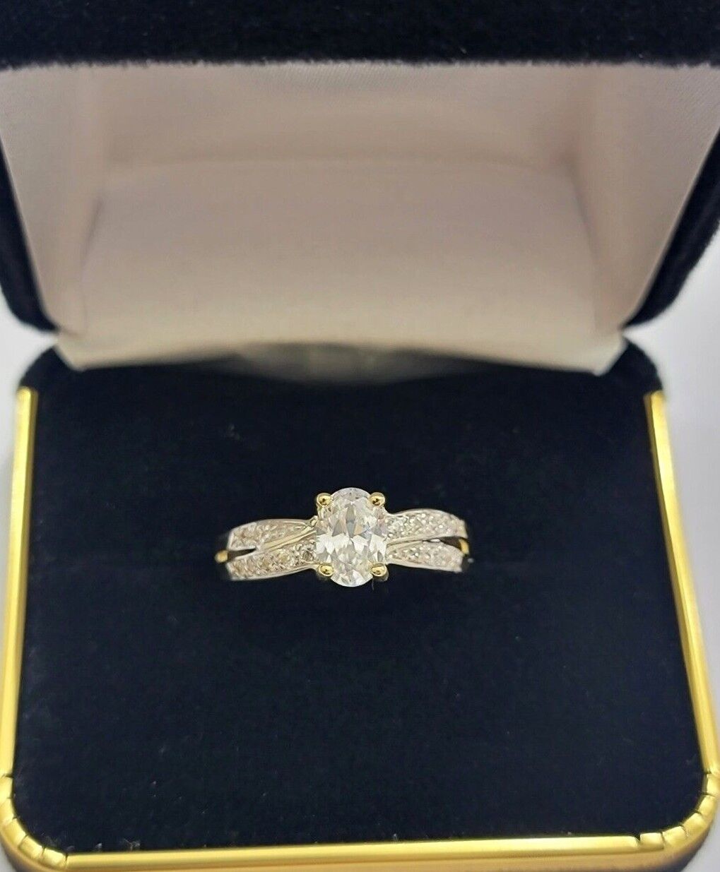 10k Yellow Gold Ladies Solitaire Ring For Womens Casual Band SALE Real Brand New - GoldenlinQ