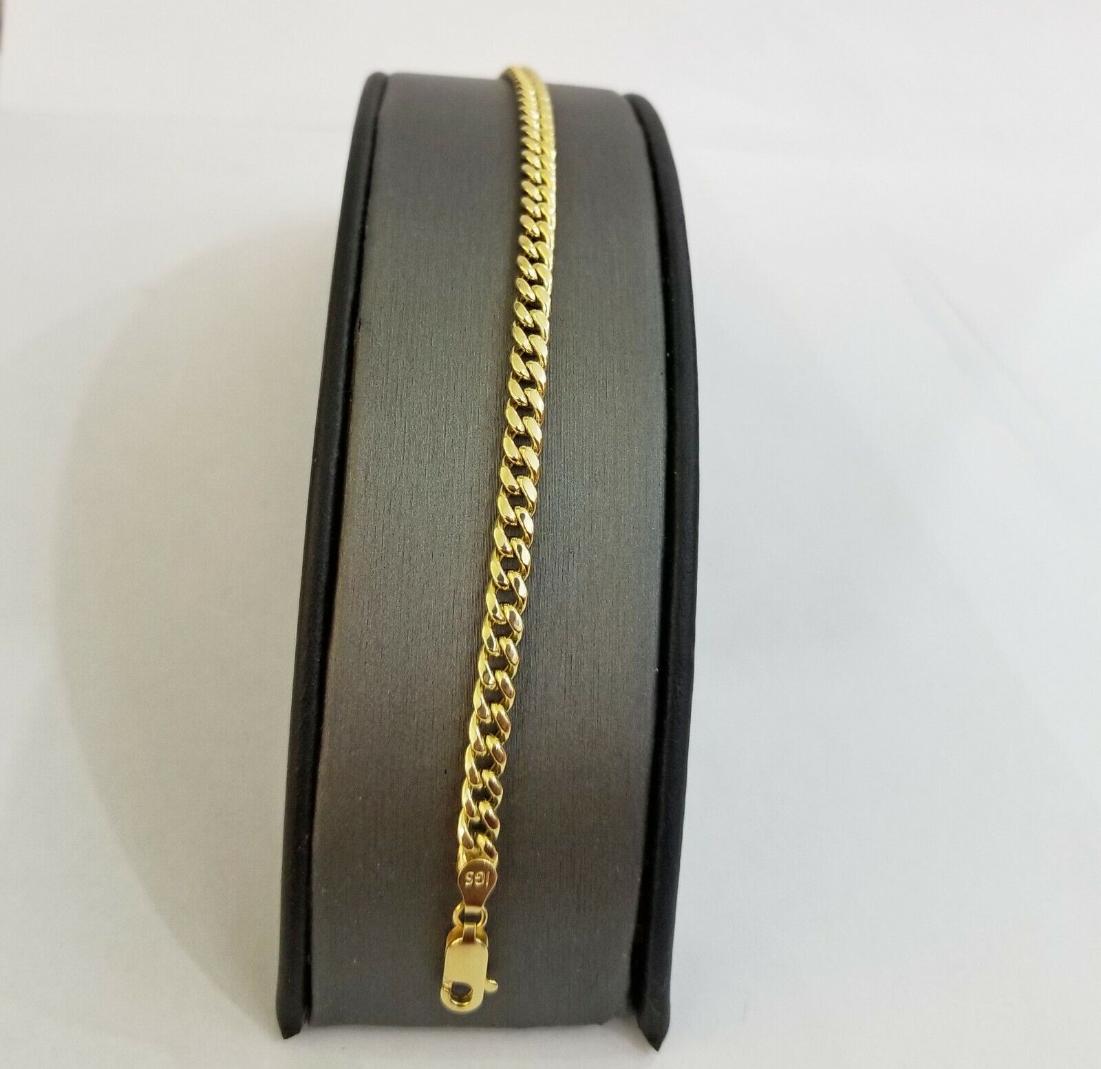 10k Yellow Gold Miami Cuban Bracelet 7" 5mm lobster lock men women hand chain - GoldenlinQ