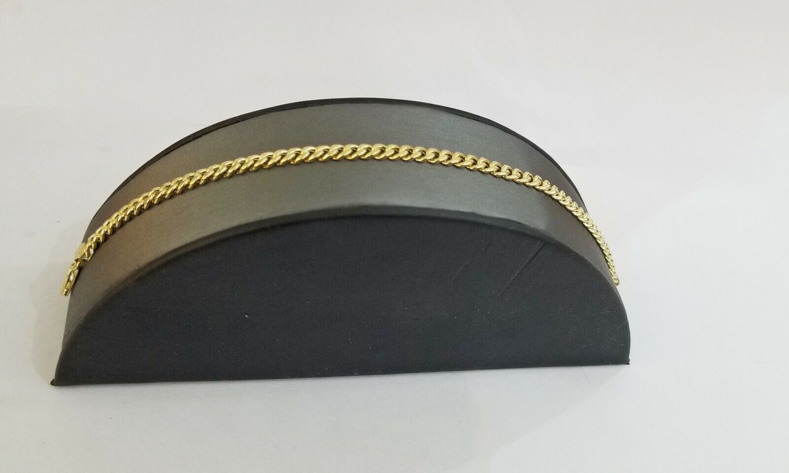 10k Yellow Gold Miami Cuban Bracelet 7" 5mm lobster lock men women hand chain - GoldenlinQ