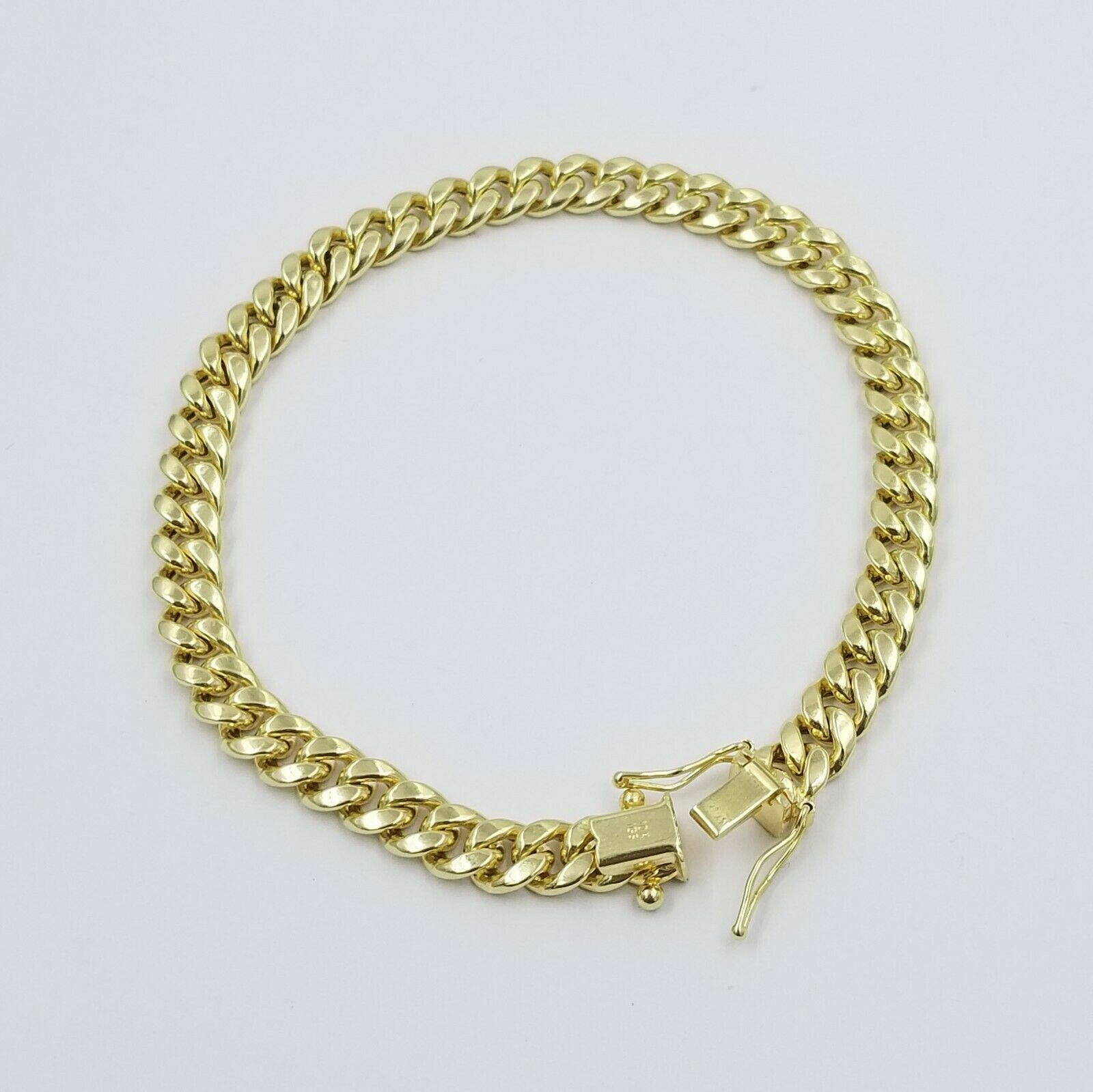 10k Yellow Gold Miami Cuban Bracelet Real 10kt Gold 6mm Link 7 inch Men Women - GoldenlinQ