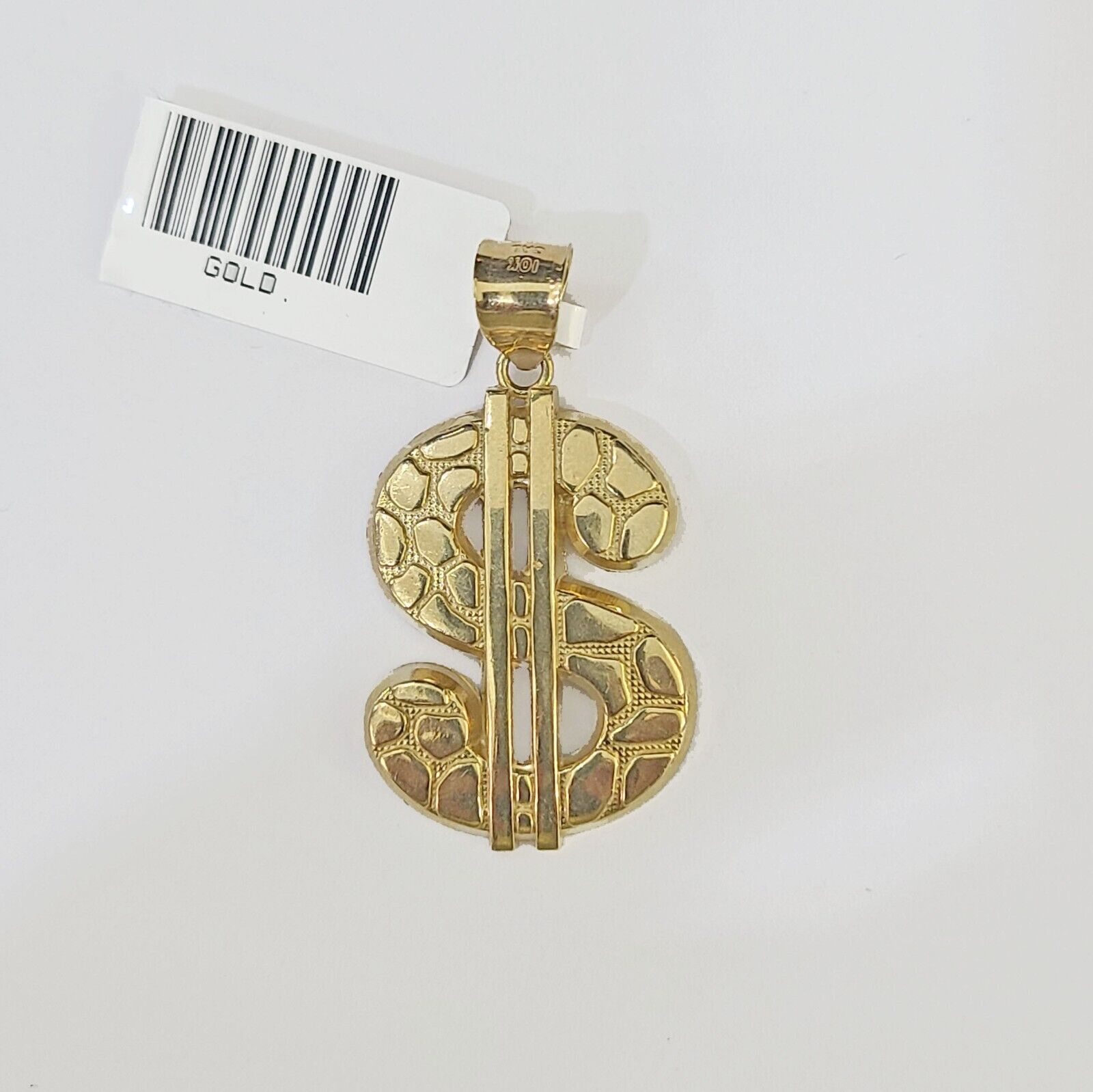 10k Yellow Gold Miami Cuban Chain & Dollar Charm Pendent SET 3mm 22 Inches - GoldenlinQ