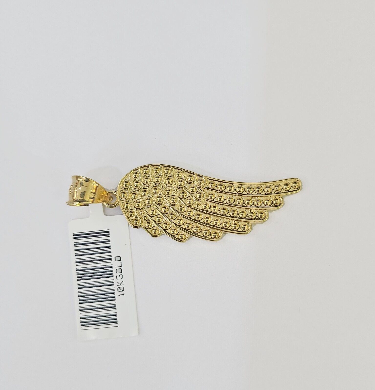 10k Yellow Gold Miami Cuban Chain & Wings Charm Pendent SET 3mm 22 Inches - GoldenlinQ