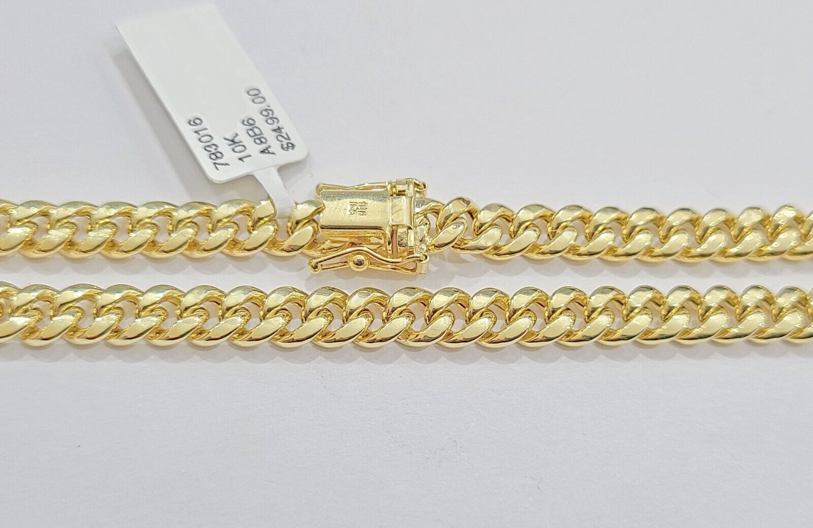10k Yellow Gold Miami Cuban Link Bracelet 7" inch 7mm Real 10kt Kids and Ladies - GoldenlinQ