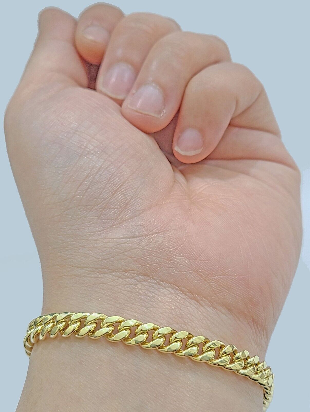 10k Yellow Gold Miami Cuban Link Bracelet 8" inch 6mm Real 10kt Box Lock Men - GoldenlinQ