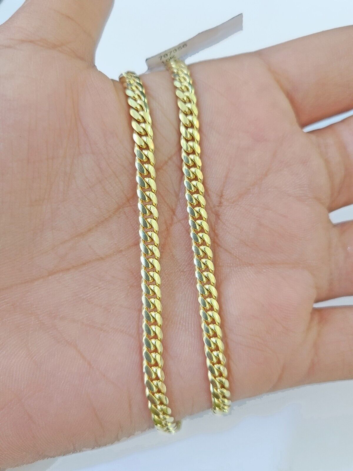 10K Yellow Gold Miami Cuban Link Chain SOLID Real 3mm - GoldenlinQ