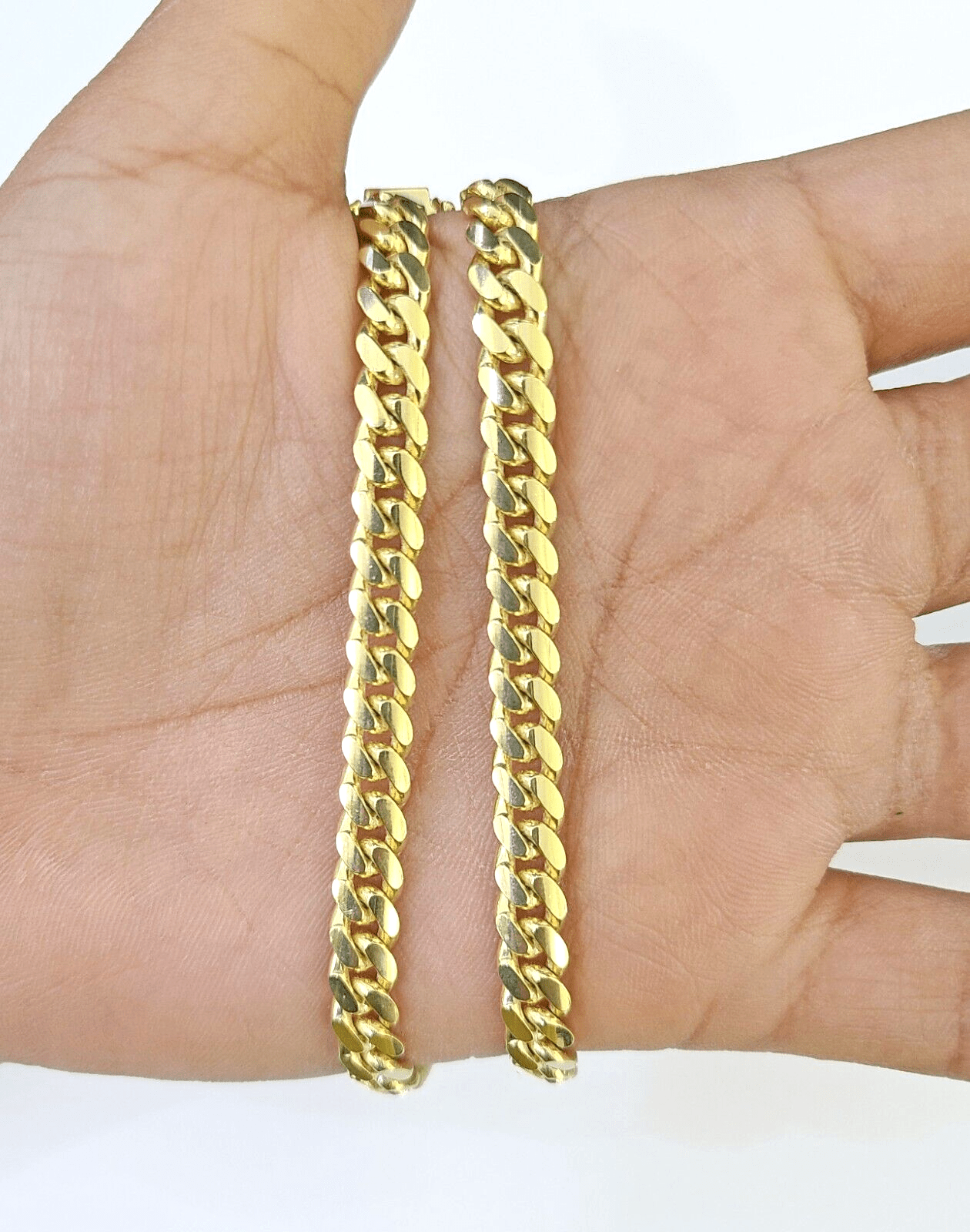 10K Yellow Gold Miami Cuban Link Chain SOLID Real 5mm - GoldenlinQ