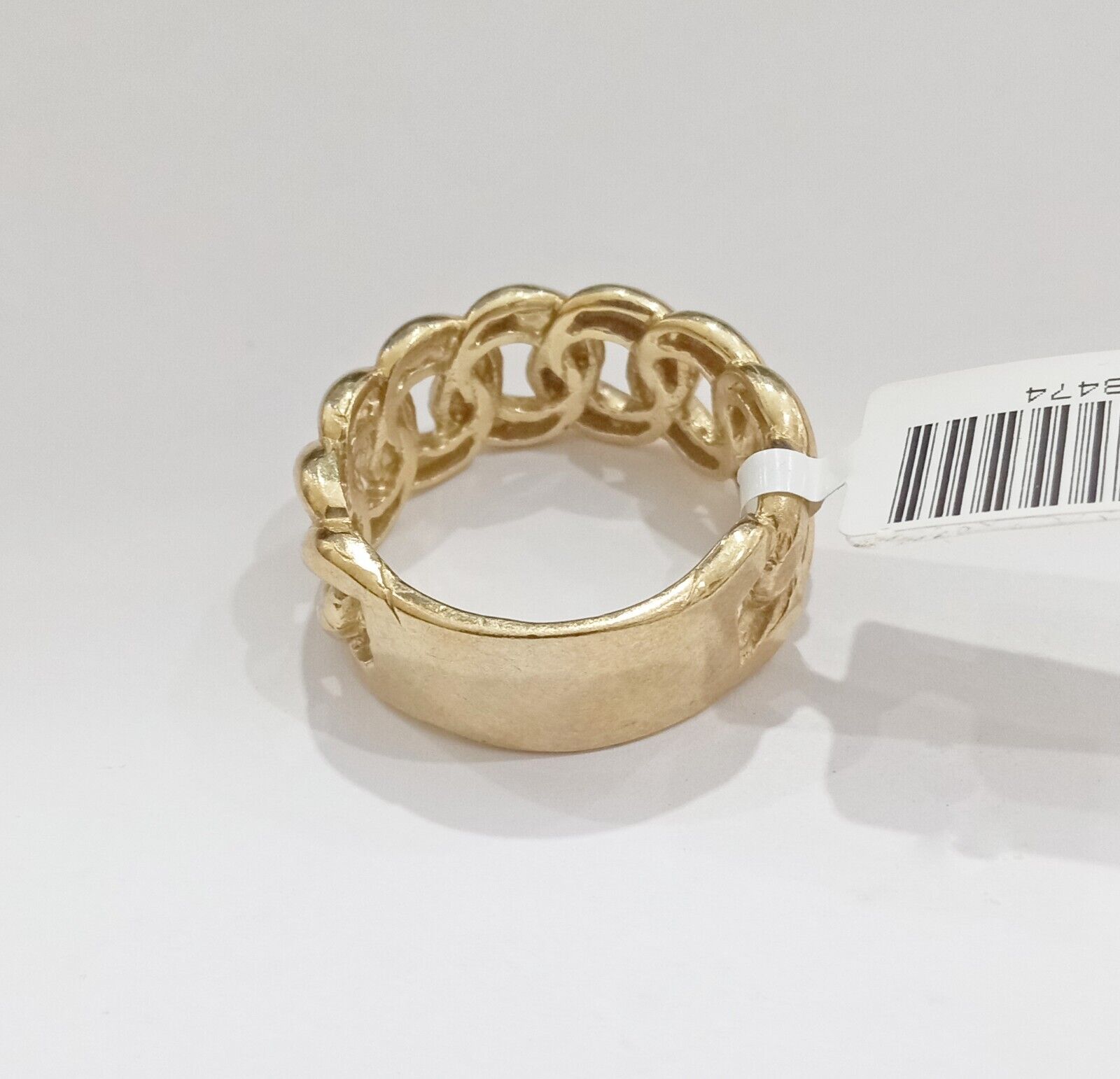 10k Yellow Gold Miami Cuban Link Ring Band size 10 Mens Real 10kt gold - GoldenLinQ