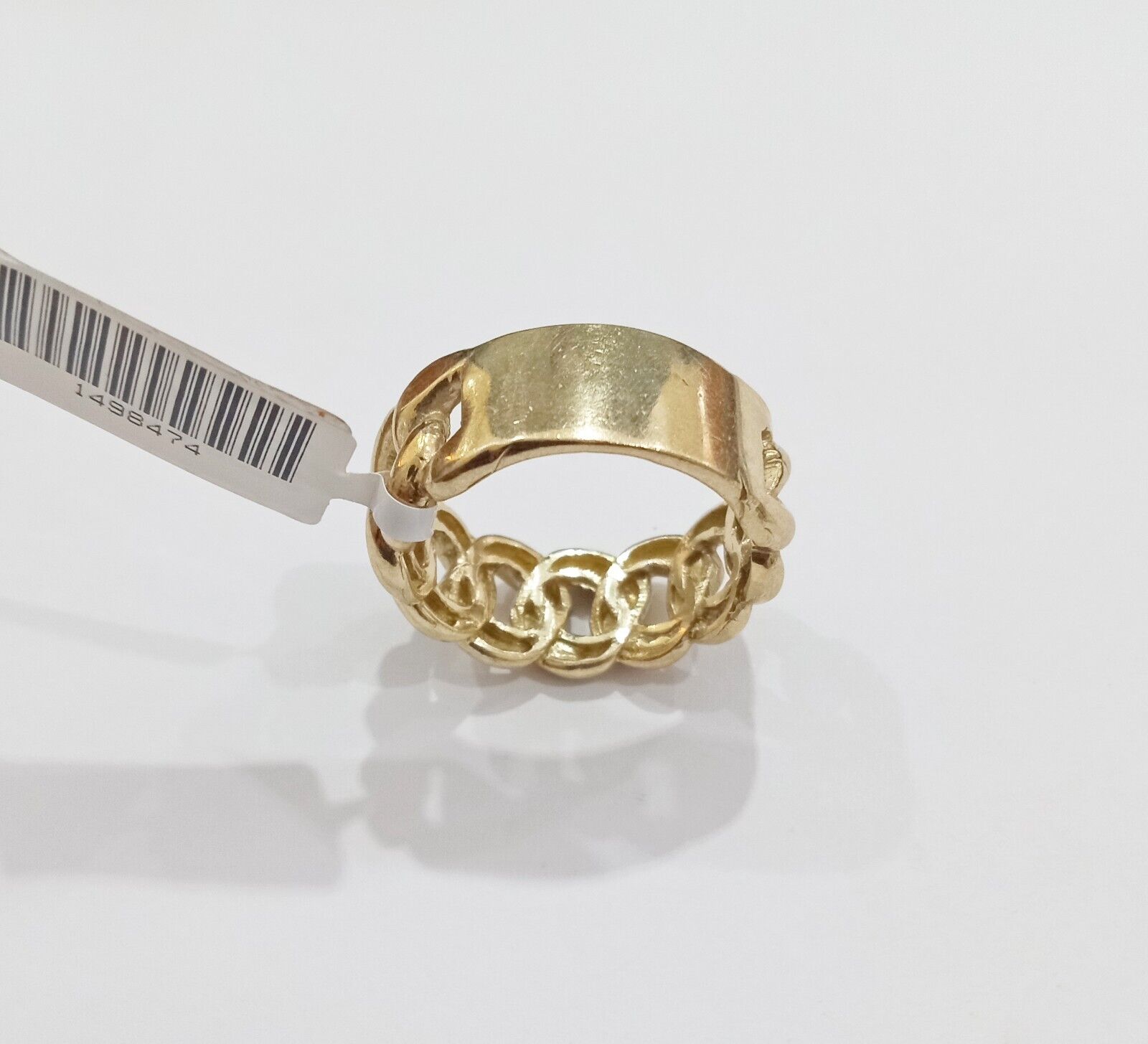 10k Yellow Gold Miami Cuban Link Ring Band size 10 Mens Real 10kt gold - GoldenLinQ