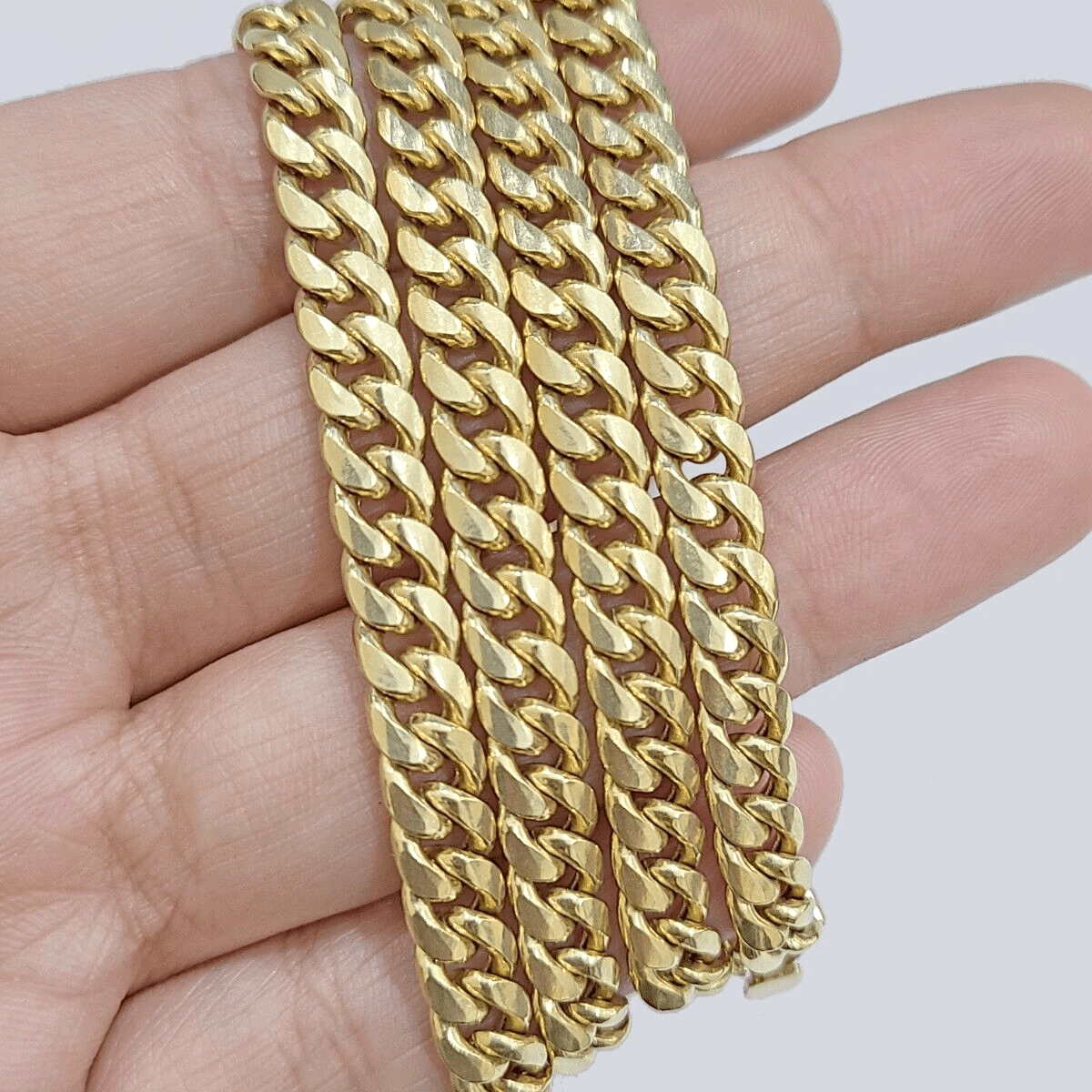 10k Yellow Gold Necklace Miami Cuban Chain 6mm 22
