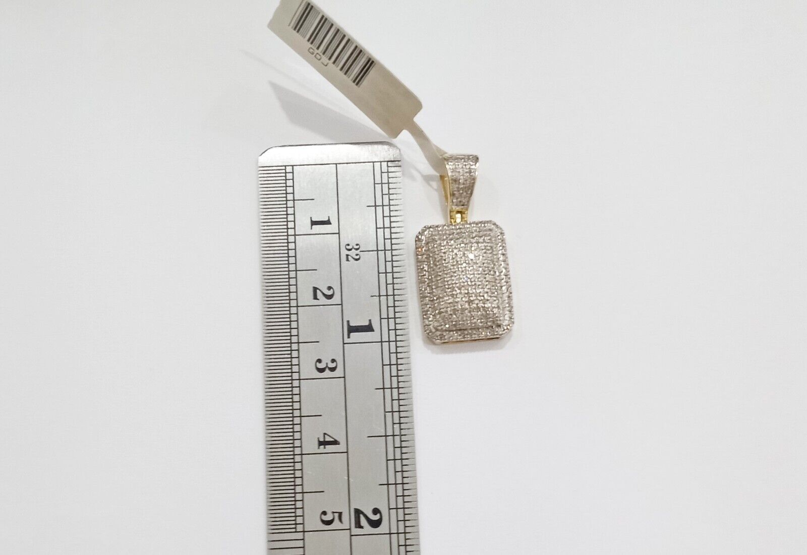 10k Yellow Gold Real Diamond Pillow Charm Pendant Men Women - GoldenlinQ