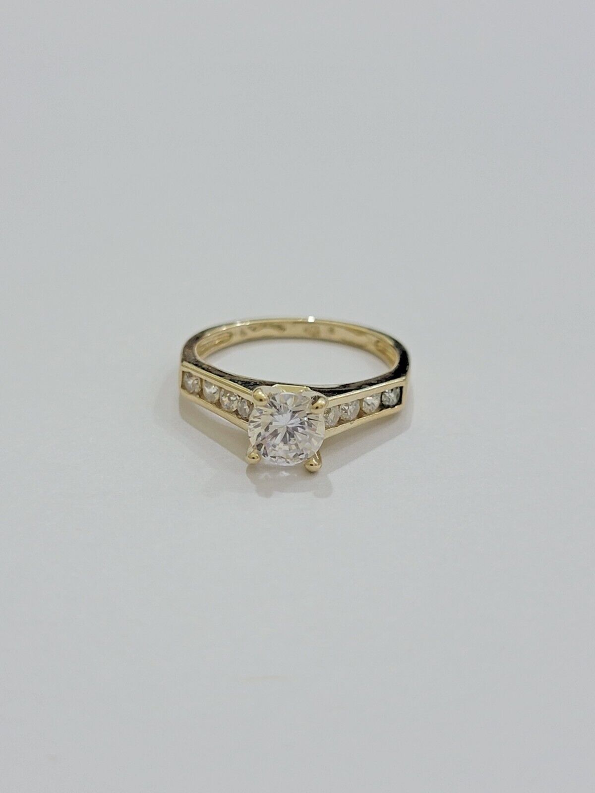 10k Yellow Gold Ring Ladies Engagement Wedding Band size 7 Real 10kt Women - GoldenlinQ