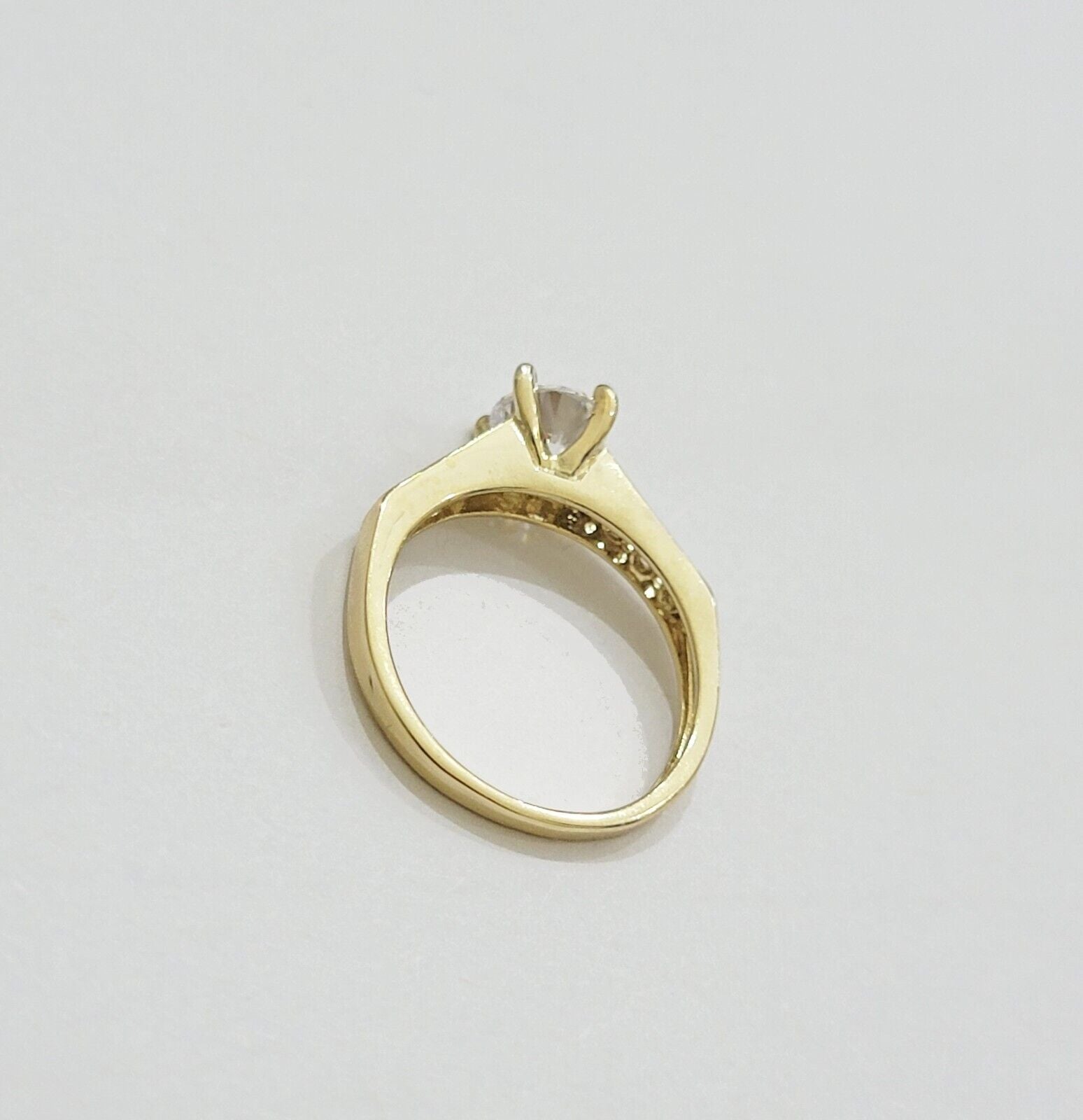 10k Yellow Gold Ring Ladies Engagement Wedding Band size 7 Real 10kt Women - GoldenlinQ