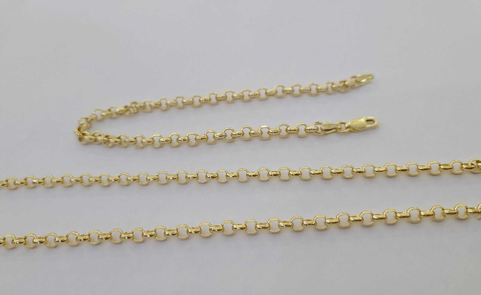 10k Yellow Gold Rolo Chain Bracelet 8 Inch 5mm Link Necklace Chain 22" Inch - GoldenlinQ