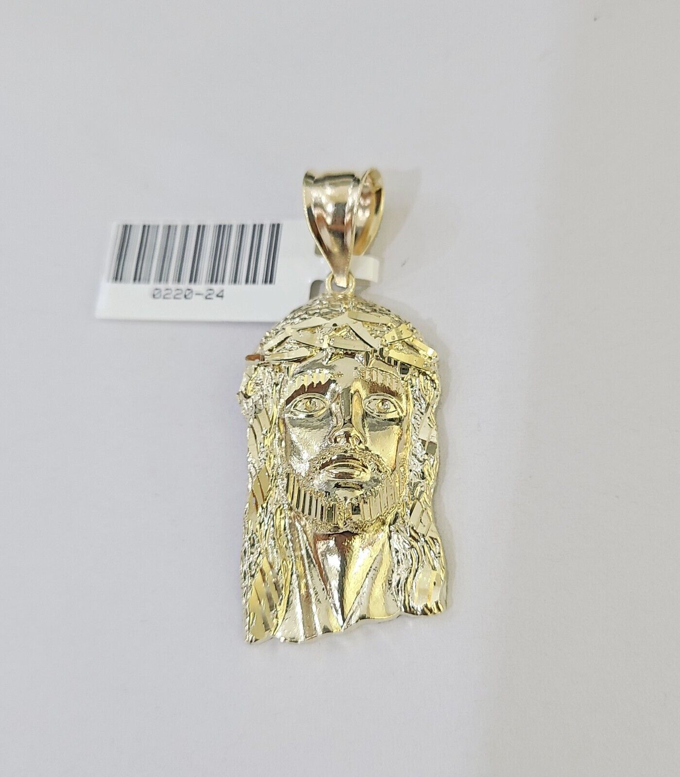 10k Yellow Gold Rope Chain Jesus Cross Charm Set 4mm 18" - 26"Inch Necklace - GoldenlinQ