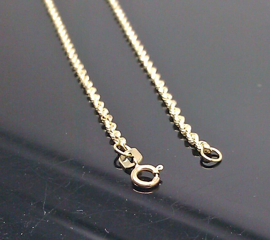 10k Yellow Gold Rope Necklace Chain 2mm 16" 18" 20" 22" 24" 26" Diamond Cut REAL - GoldenlinQ