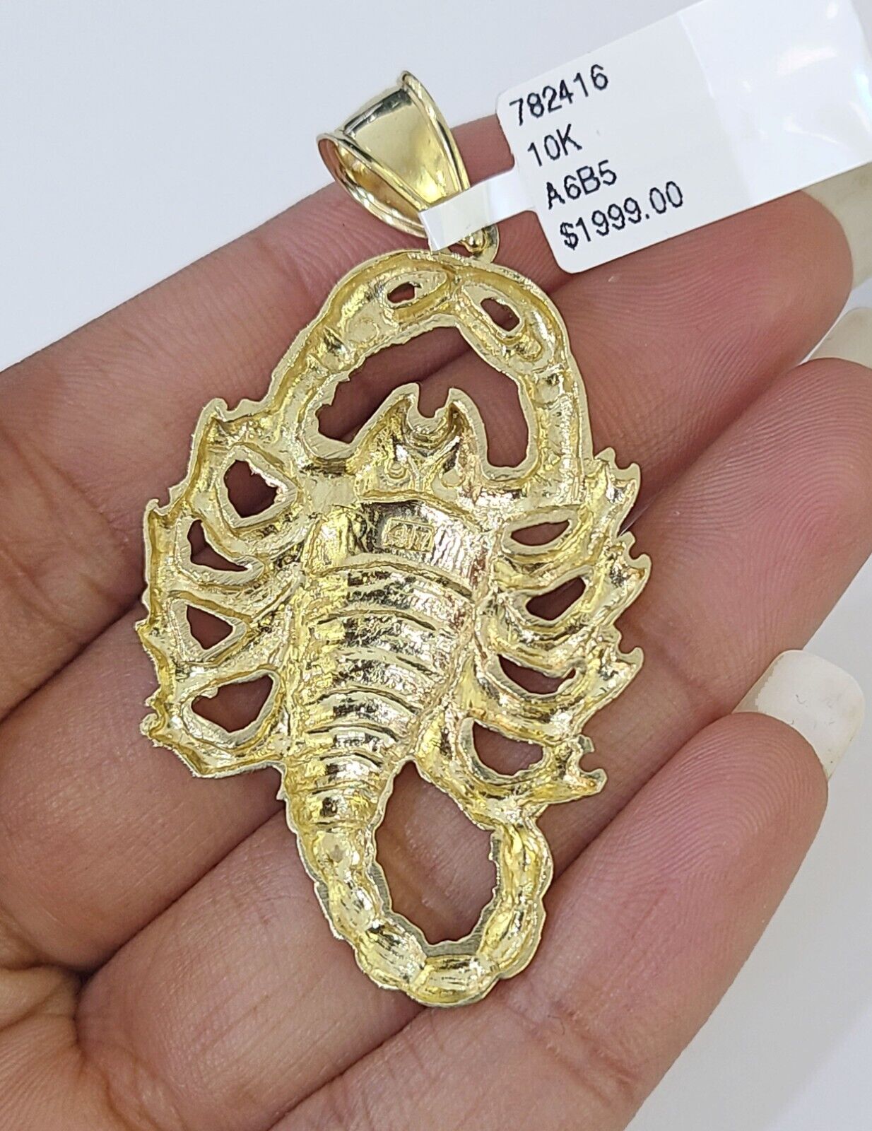 10K Yellow Gold Scorpion Charm Pendant Zodiac Sign Real 10k Real Genuine - GoldenlinQ