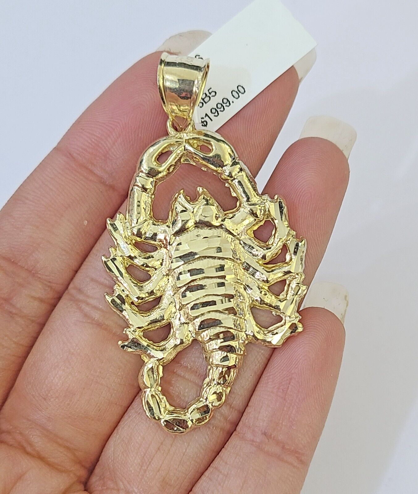 10K Yellow Gold Scorpion Charm Pendant Zodiac Sign Real 10k Real Genuine - GoldenlinQ