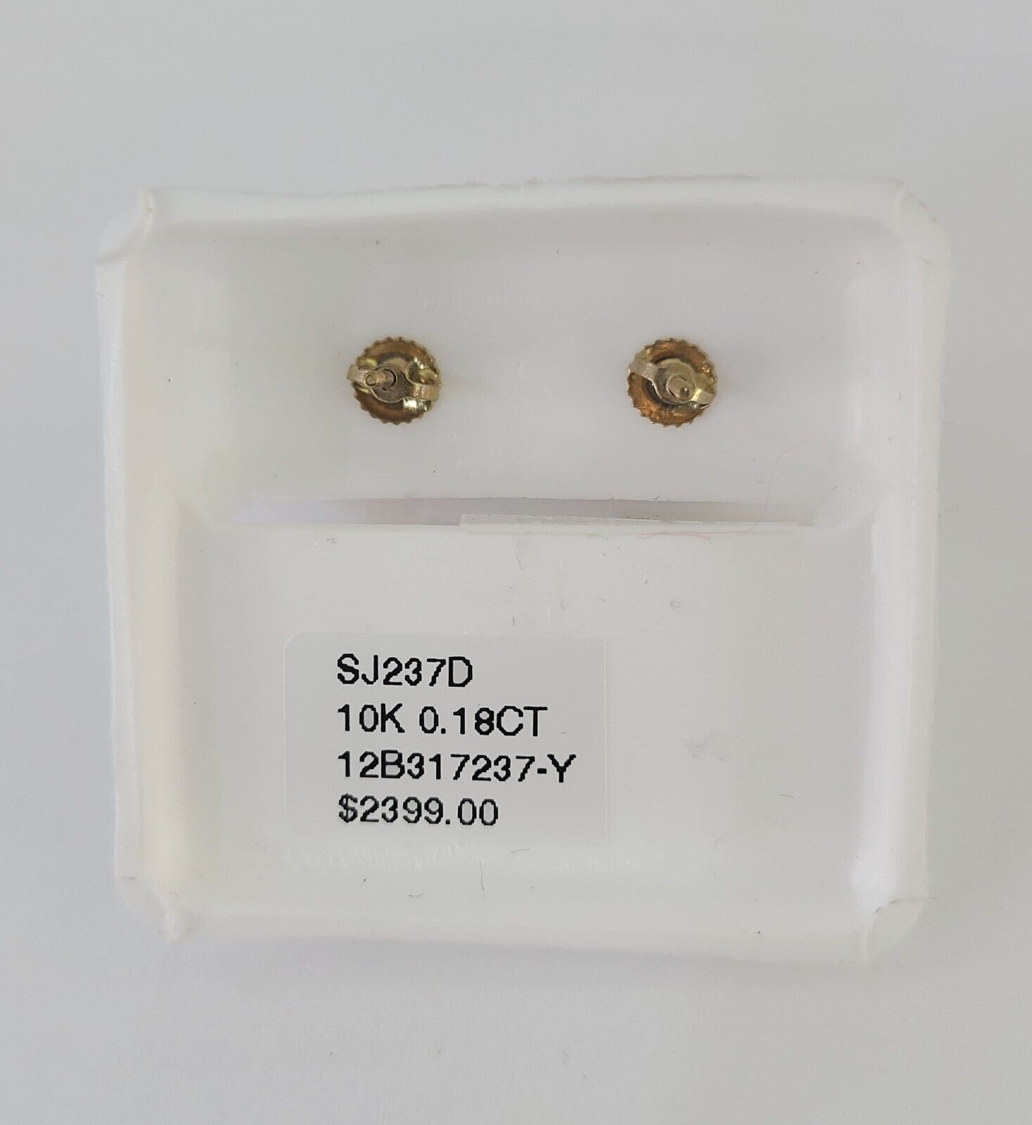 10k Yellow Gold Square Diamond Earrings Real Screw - Back Women Men studs - GoldenlinQ