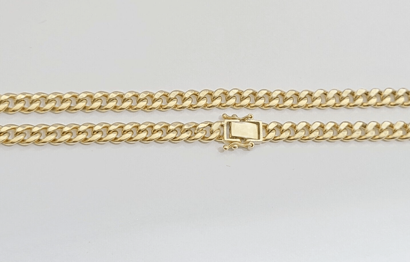 10kt Yellow Gold Miami Cuban Link Chain 10k Necklace 28 Inches 4mm Box Lock Real - GoldenLinQ