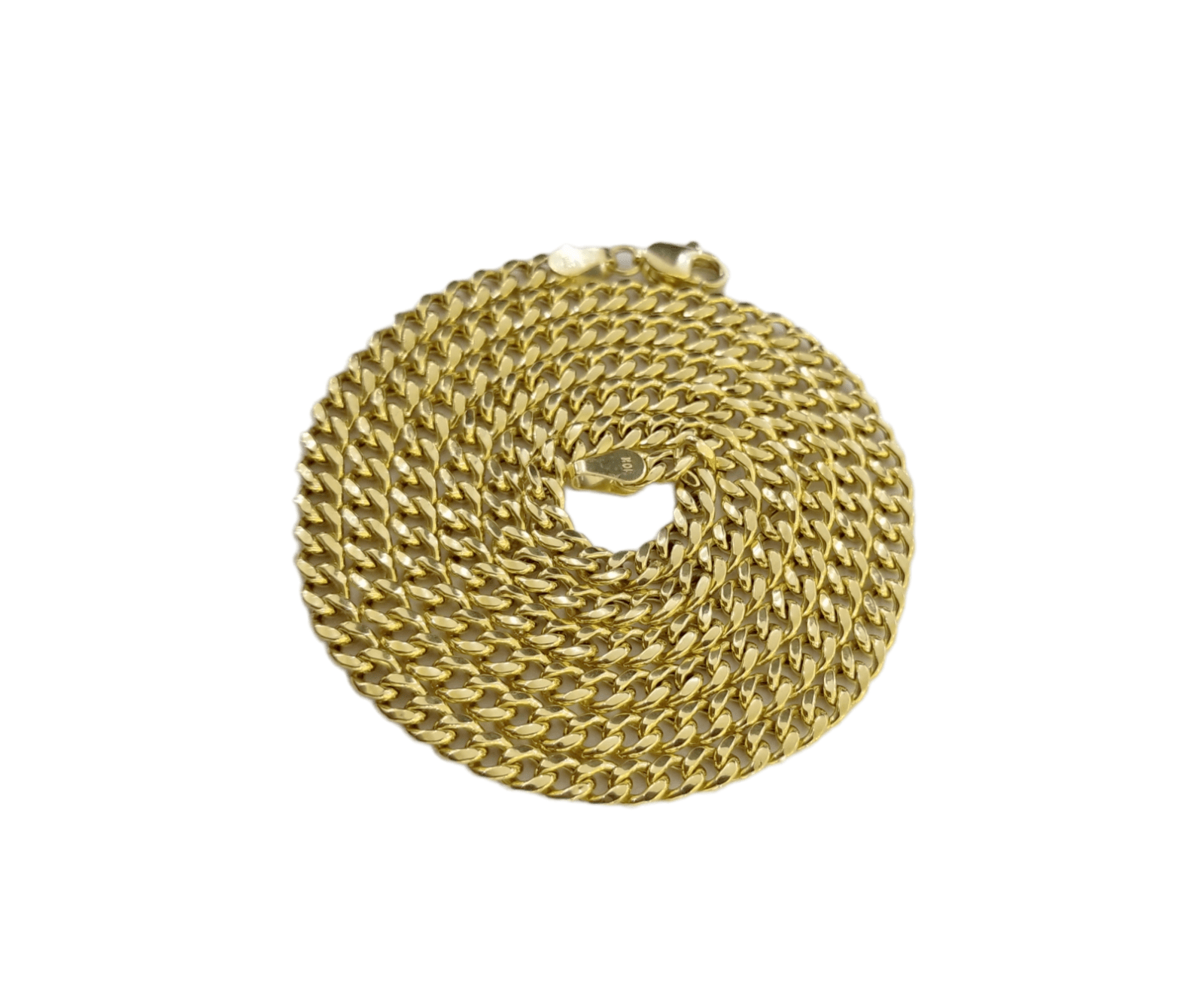 10kYellow Gold Lion Head Pendent 3mm 20" 22" 24" 26" 28" Inch Miami Cuban Chain - GoldenlinQ