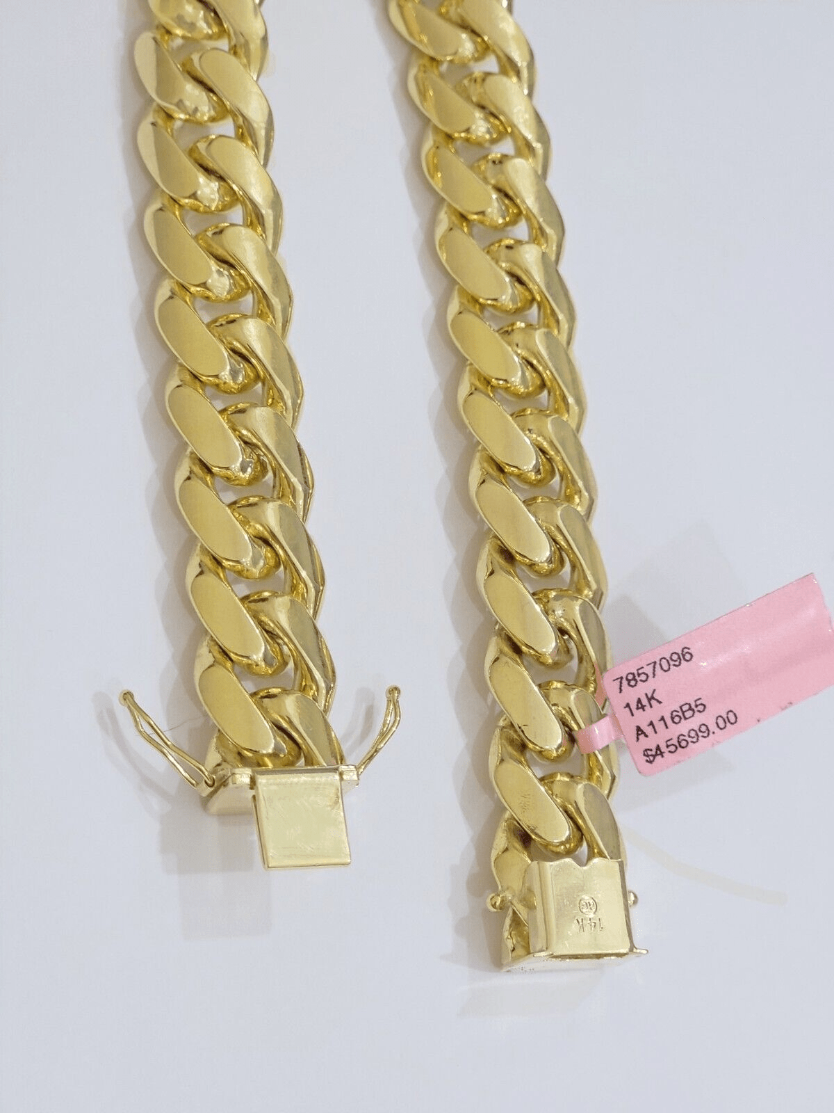 13mm Solid 14k Yellow Gold bracelet Miami Cuban Link 8 Inch Mens REAL 14kt HEAVY - GoldenLinQ