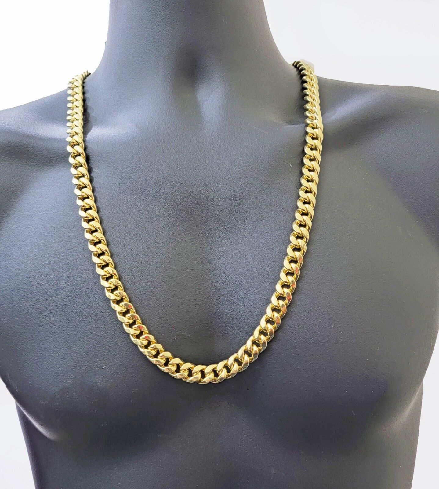 14k 11mm Mens Necklace Chain Miami Cuban Link 28" Inch REAL 14KT Real Gold Sale - GoldenlinQ