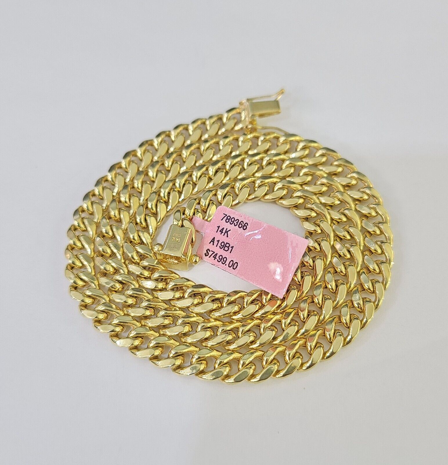14k 6mm Miami Cuban Link Chain Yellow Gold Necklace 18" - 26" Inches Real - GoldenlinQ