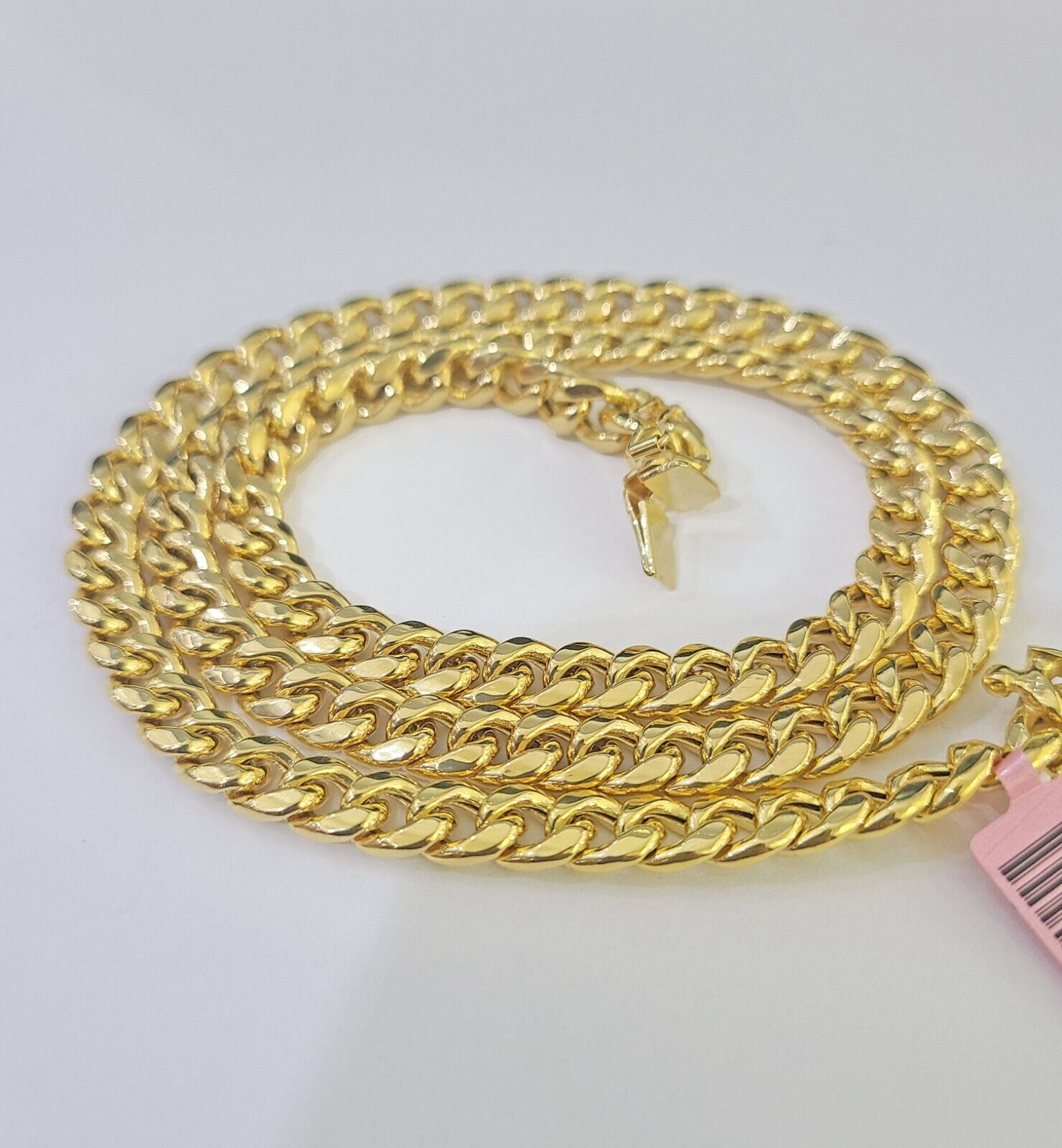 14k 6mm Miami Cuban Link Chain Yellow Gold Necklace 18" - 26" Inches Real - GoldenlinQ