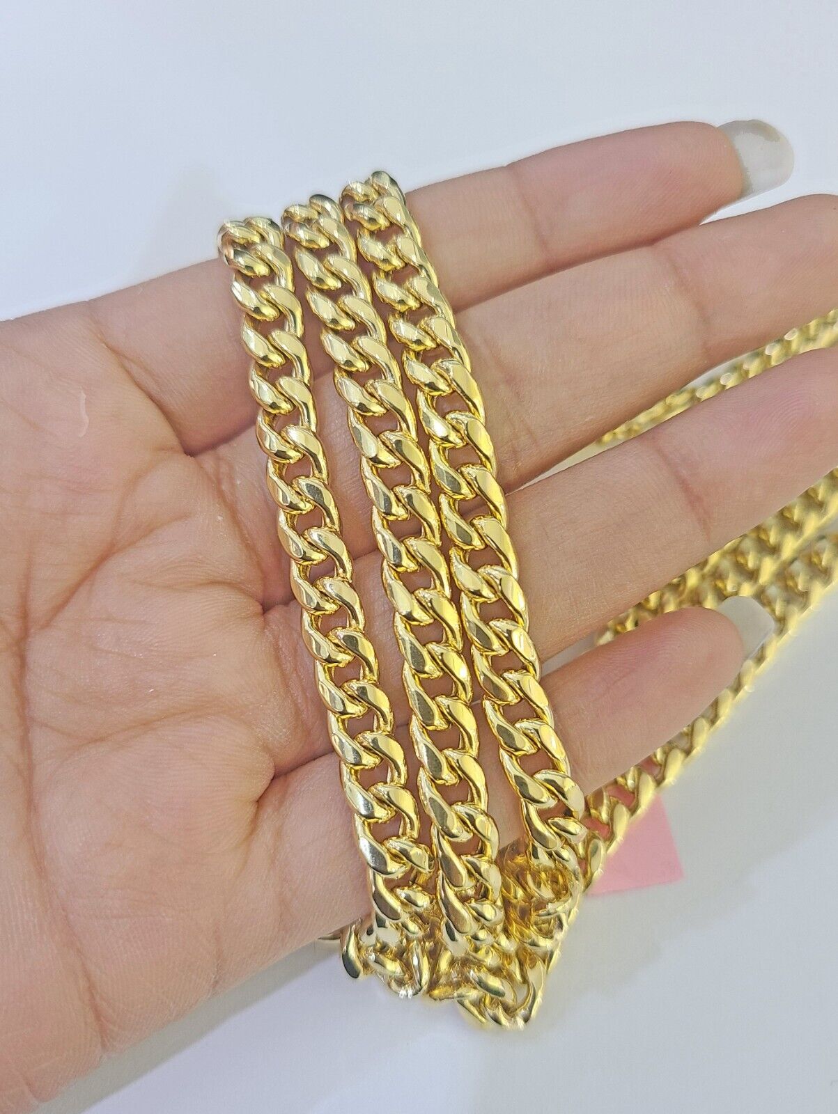 14k 6mm Miami Cuban Link Chain Yellow Gold Necklace 18" - 26" Inches Real - GoldenlinQ