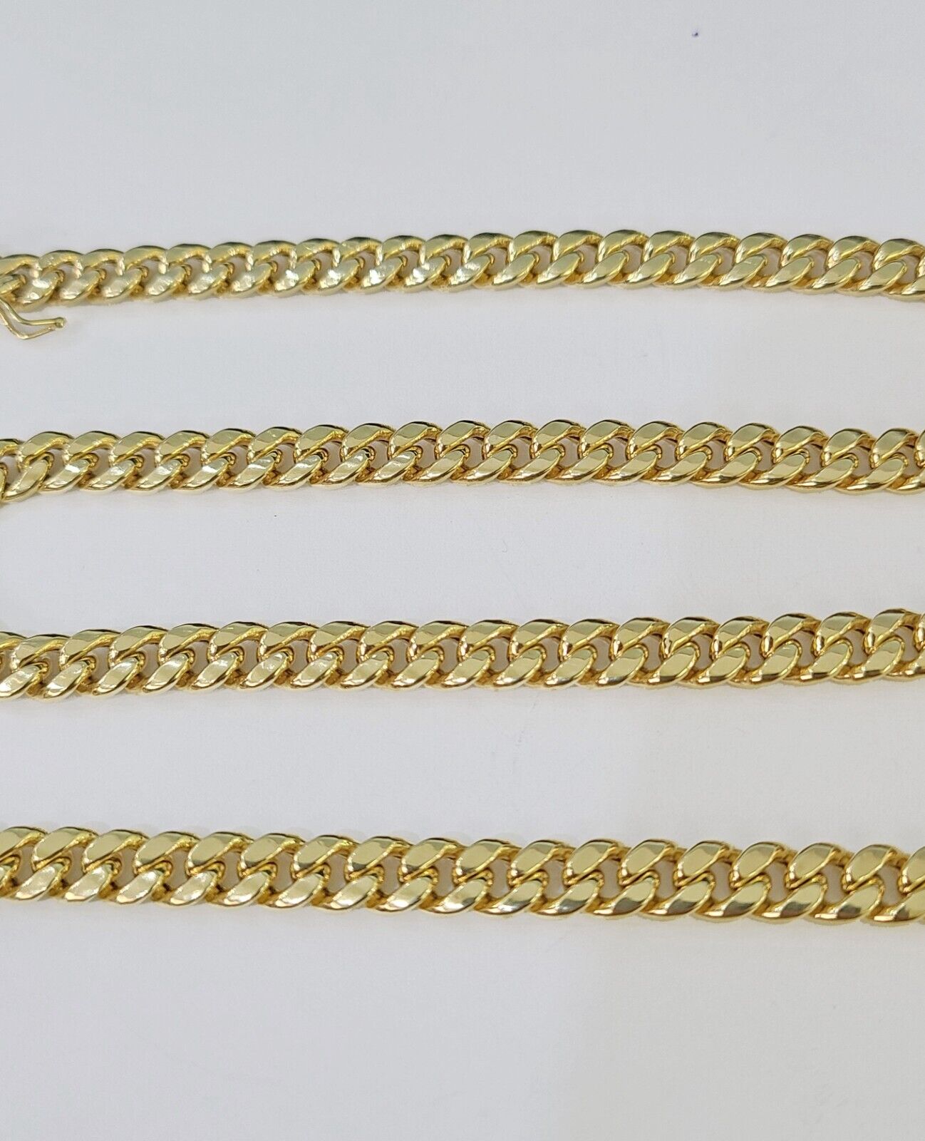 14k 6mm Miami Cuban Link Chain Yellow Gold Necklace 18"-26" Inches Real