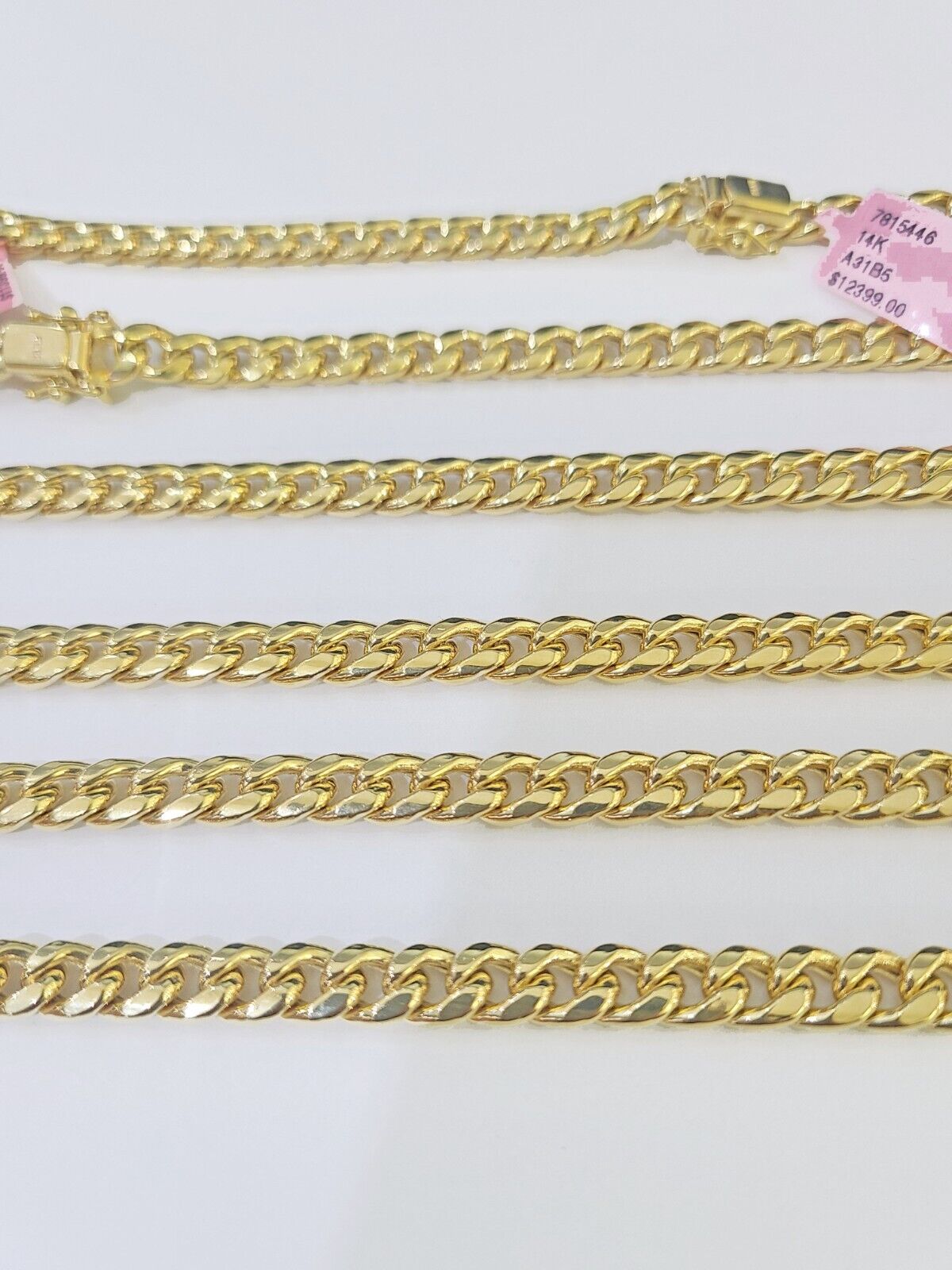 14k 6mm Miami Cuban Link Chain Yellow Gold Necklace 18" - 26" Inches Real - GoldenlinQ