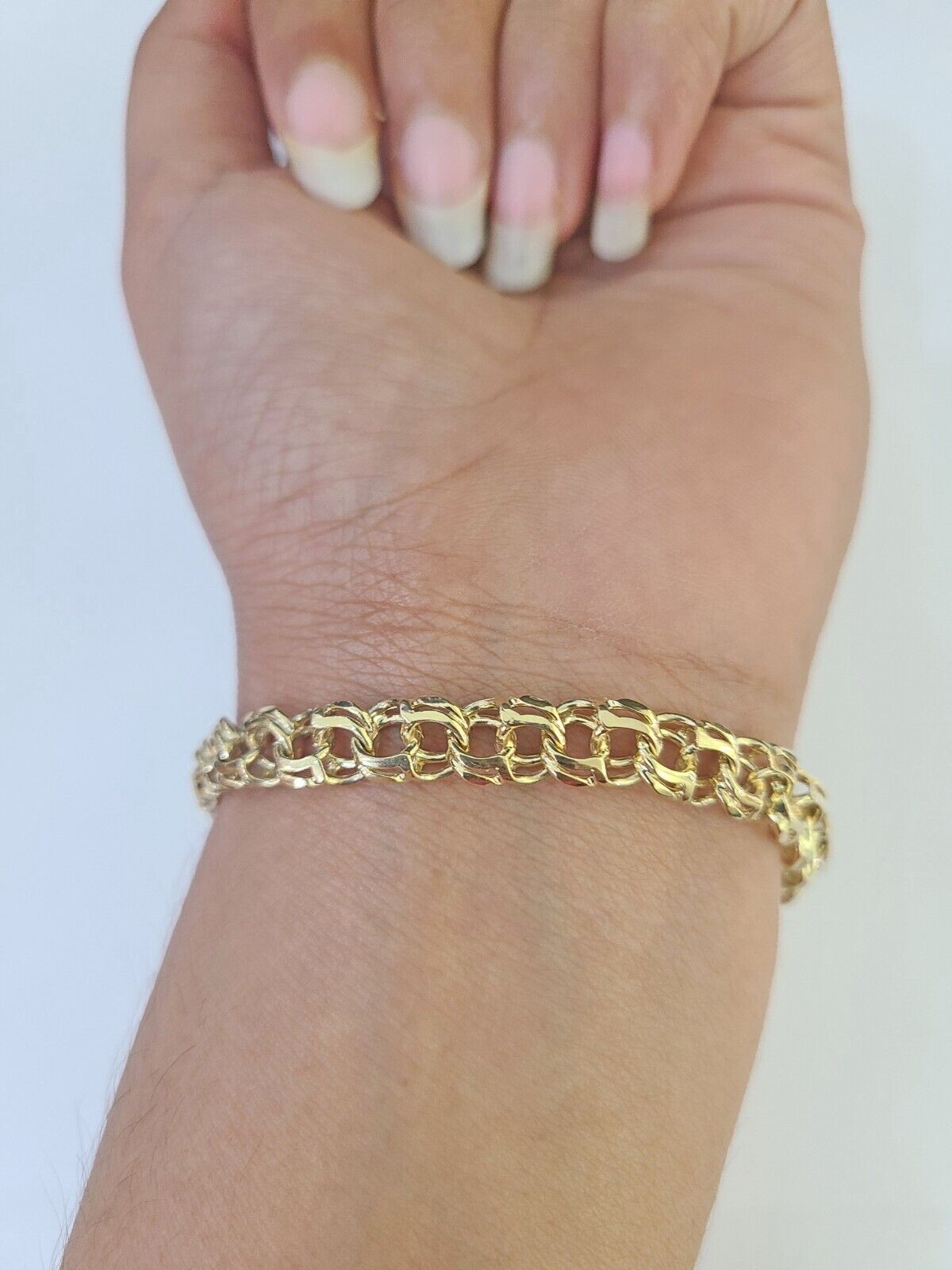 14k Chino ID Bracelet Yellow Gold Size 8" Inches Box Lock Real 14kt - GoldenlinQ