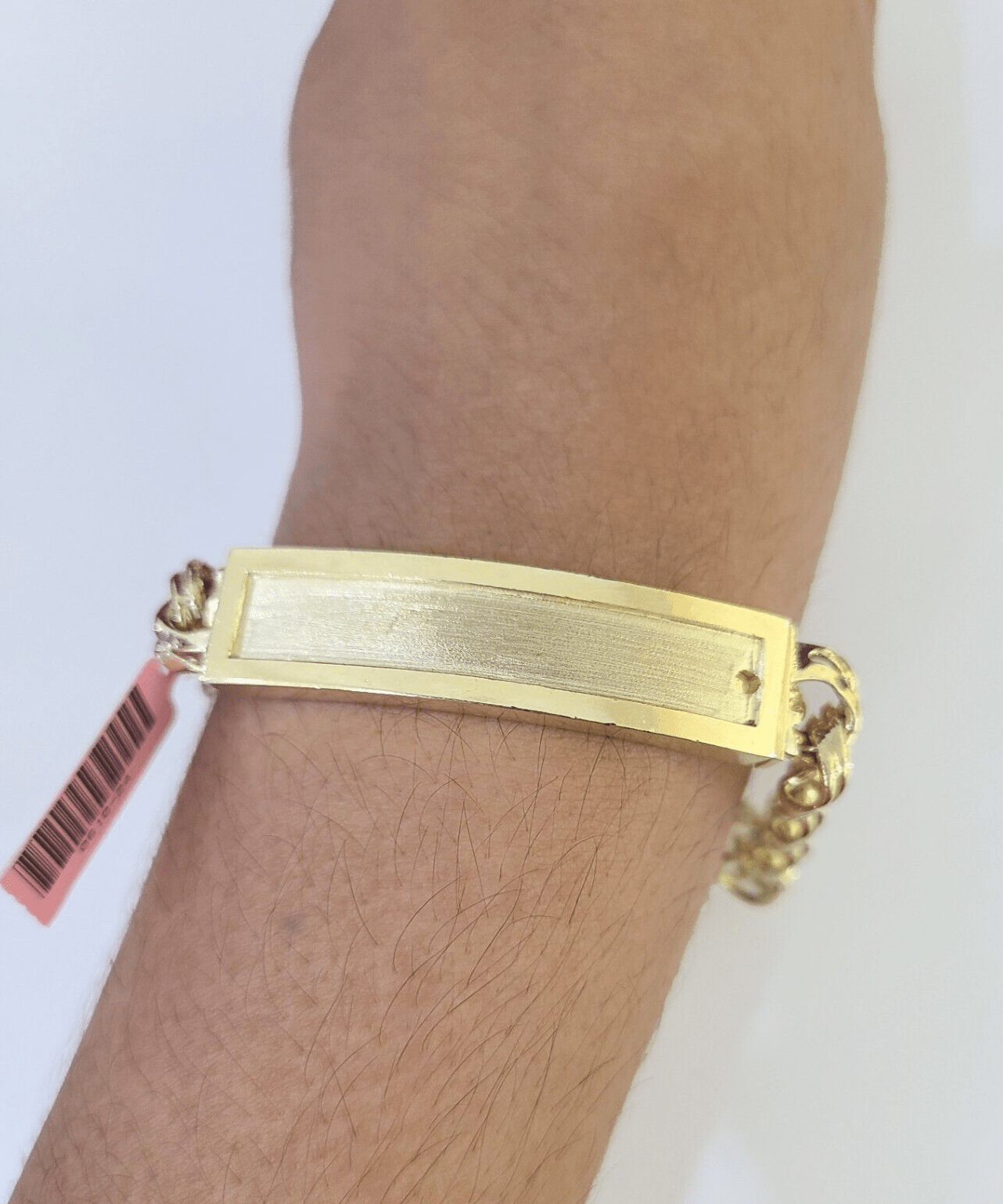 14k Chino ID Bracelet Yellow Gold Size 8.5" Inches Box Lock Real 14kt - GoldenlinQ