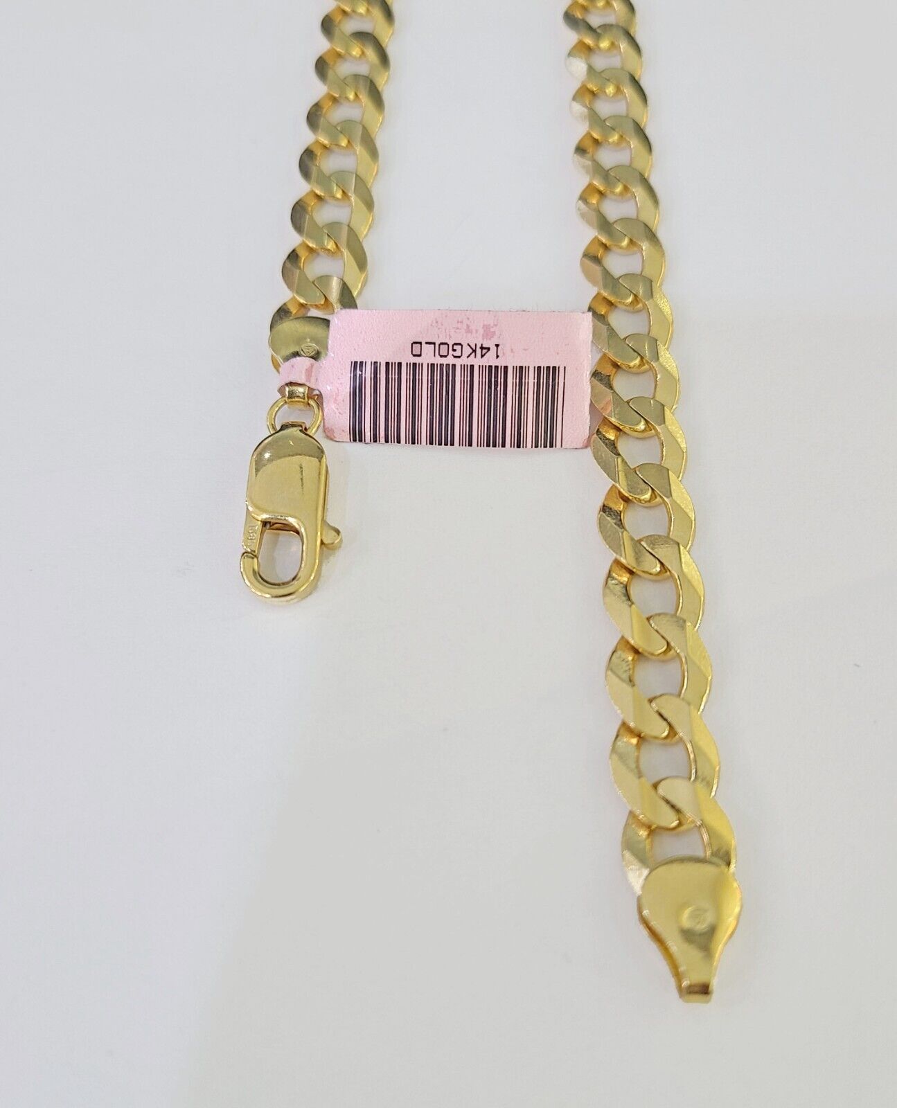 14k Cuban Curb Link chain Solid Yellow Gold Necklace 9mm 18" - 26" Inch Real - GoldenlinQ