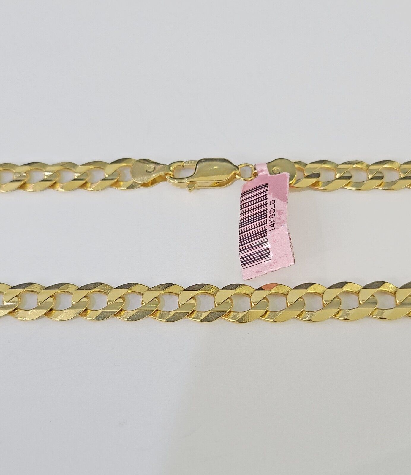 14k Cuban Curb Link chain Solid Yellow Gold Necklace 9mm 18" - 26" Inch Real - GoldenlinQ