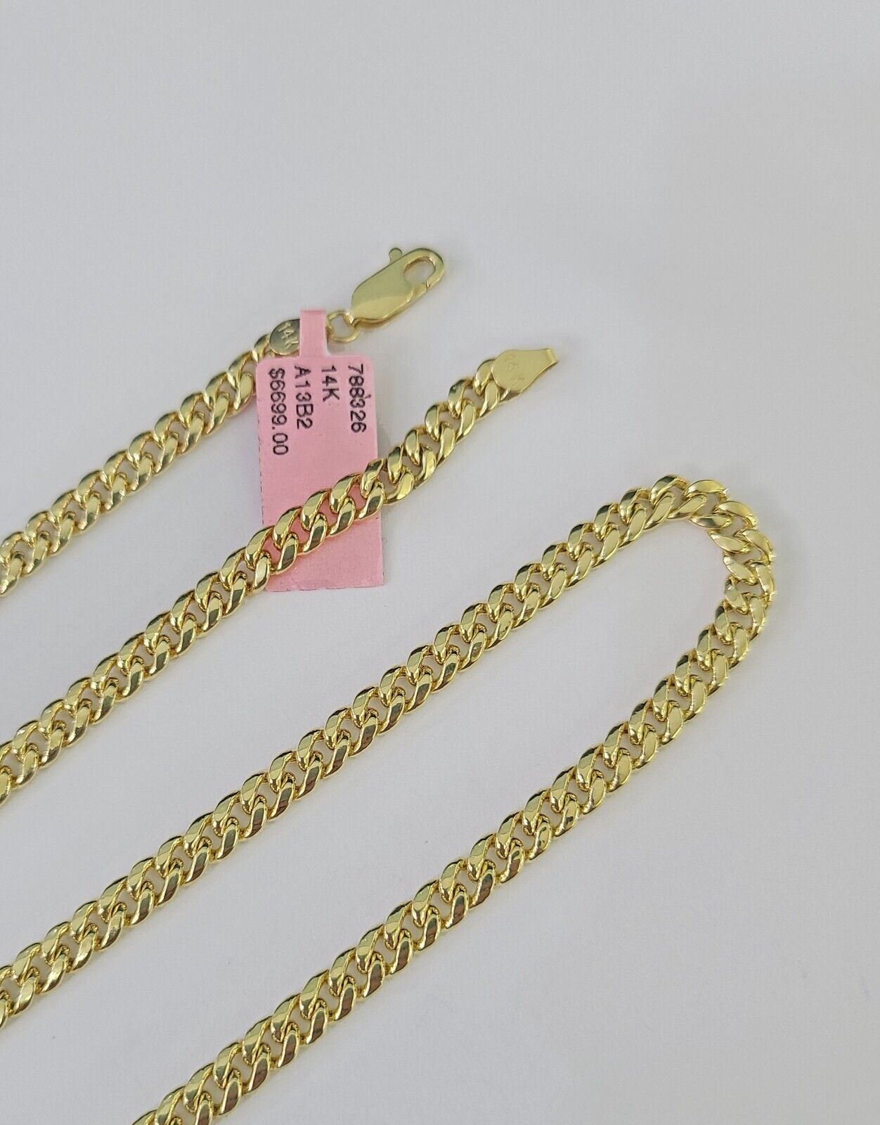 14k Gold 5mm Miami Cuban Link Chain Yellow Gold Necklace 18" - 30" Inches Real - GoldenlinQ