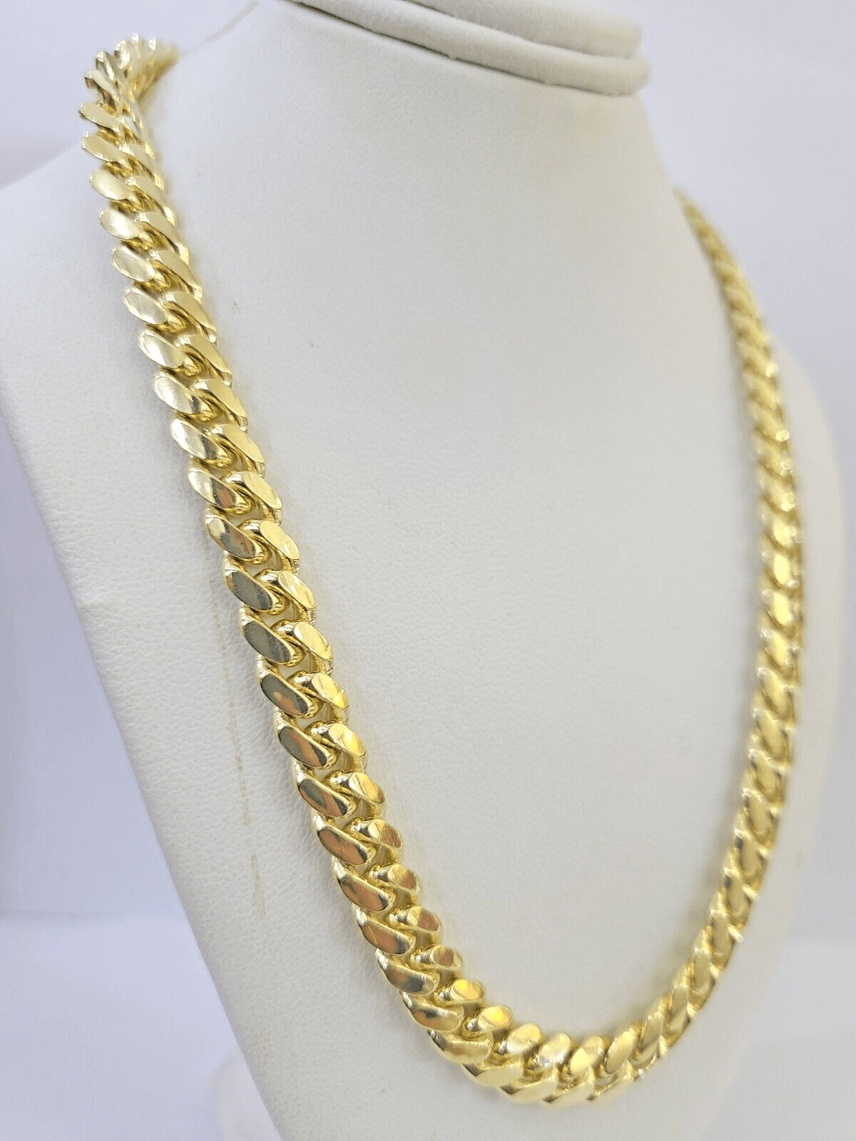 14k Gold 8mm Miami Cuban Link Chain 22" Necklace Solid Yellow Gold Link