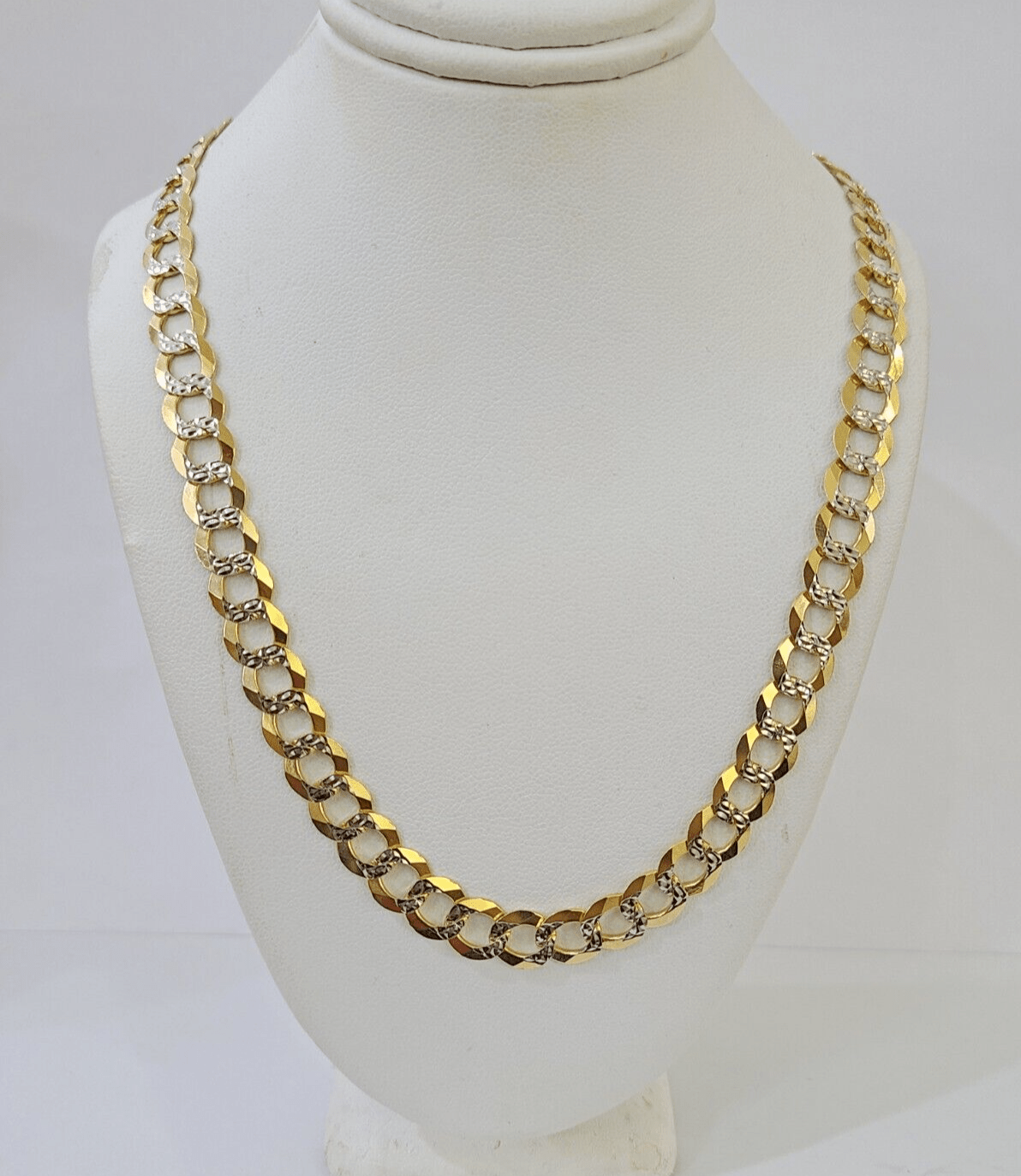 14k Gold chain Solid Necklace Cuban Curb Link REAL 8mm 20 - 30 Inch Mens DISCOUNT