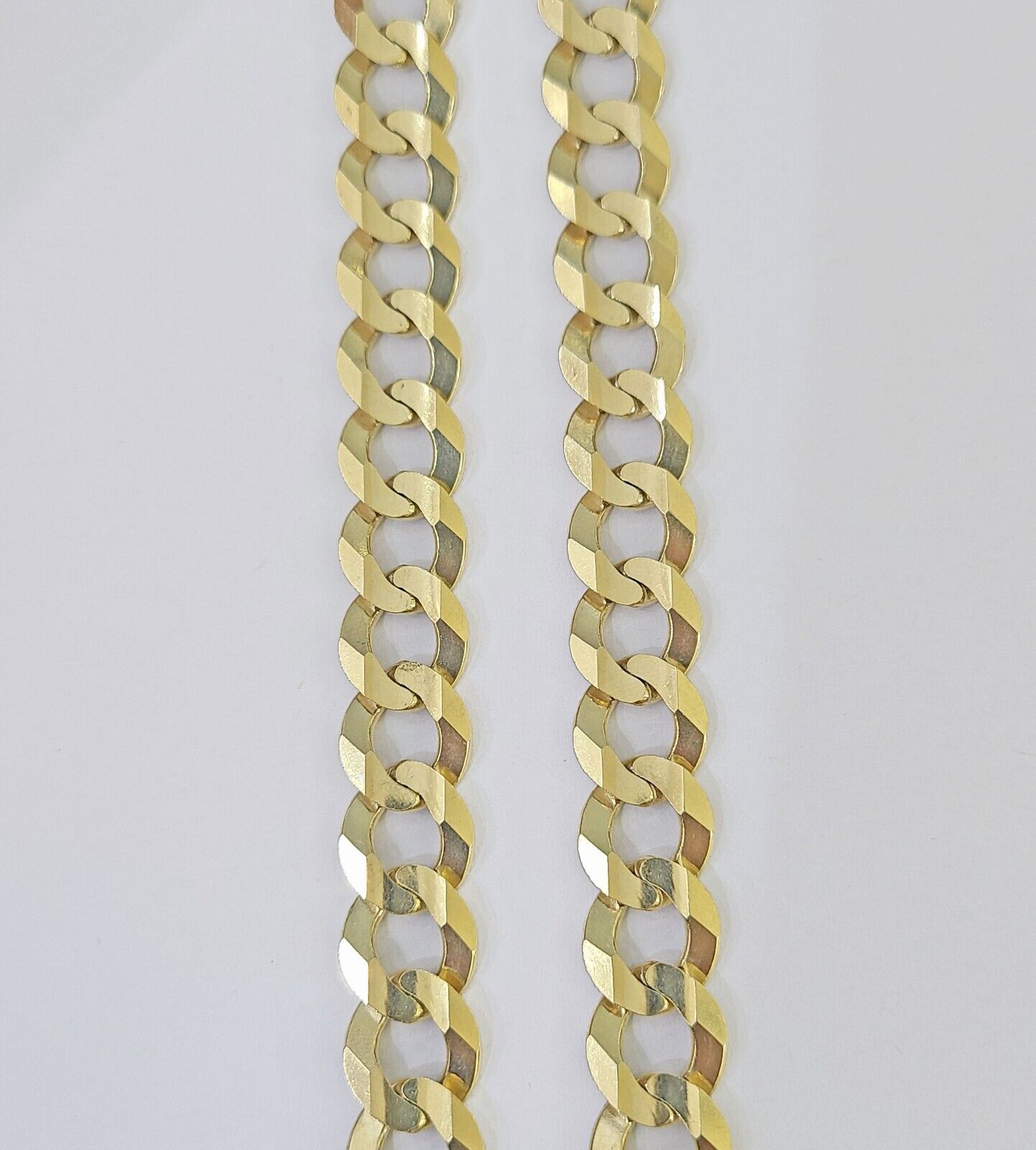 14k Gold Cuban Curb Link chain 11mm 24 Inches Real Yellow Genuine