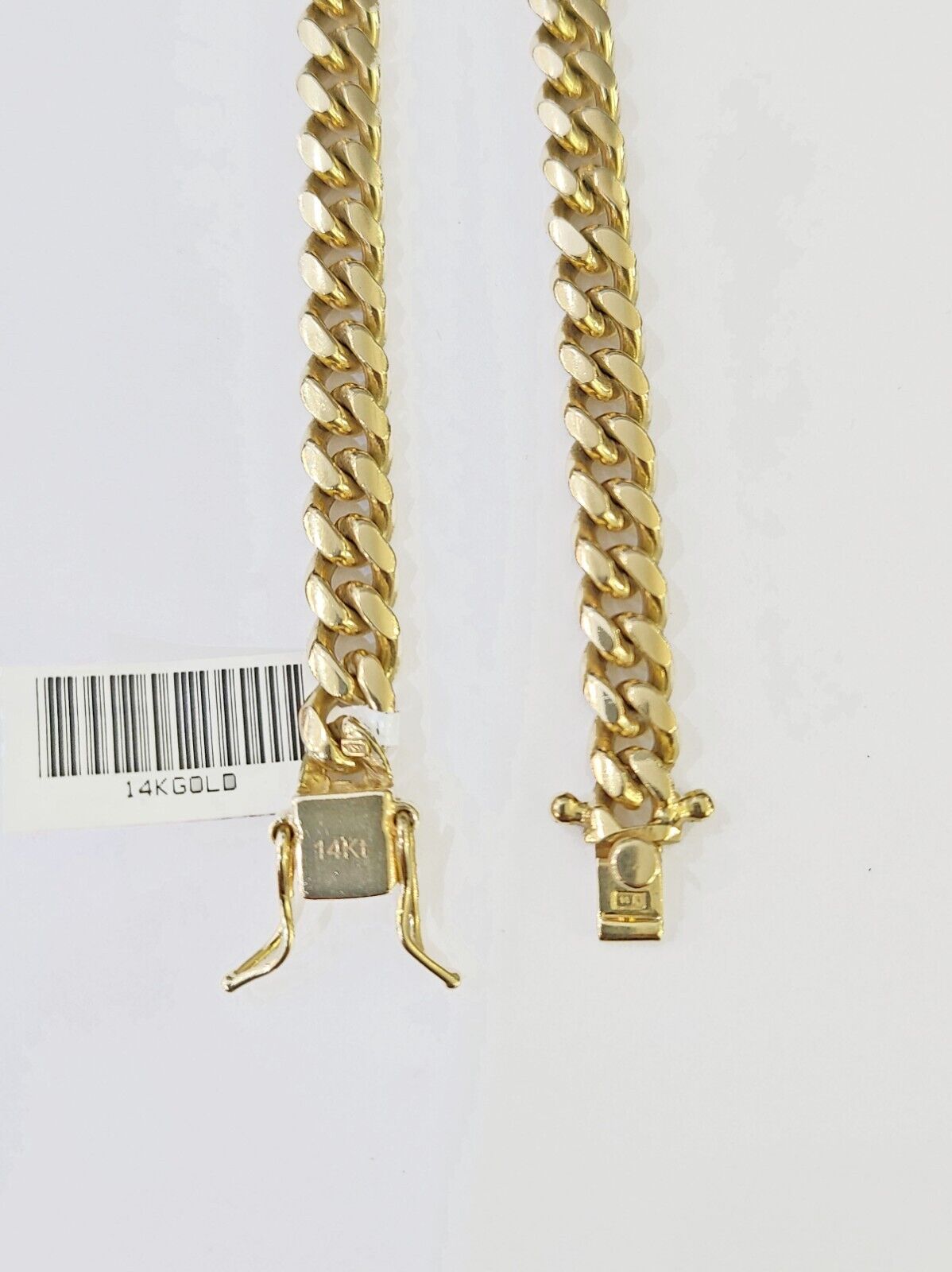 14k Gold Miami Cuban Link Chain Necklace 7mm 24" Box Lock REAL 14kt Yellow Gold