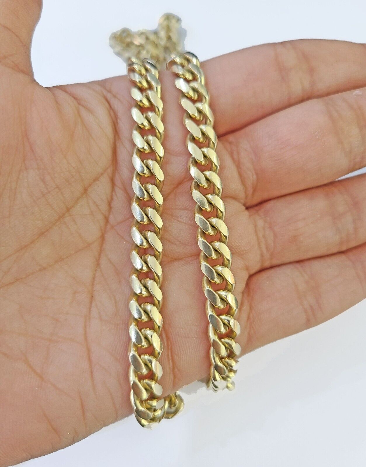 14k Gold Miami Cuban Link Chain Necklace 7mm 24" Box Lock REAL 14kt Yellow Gold