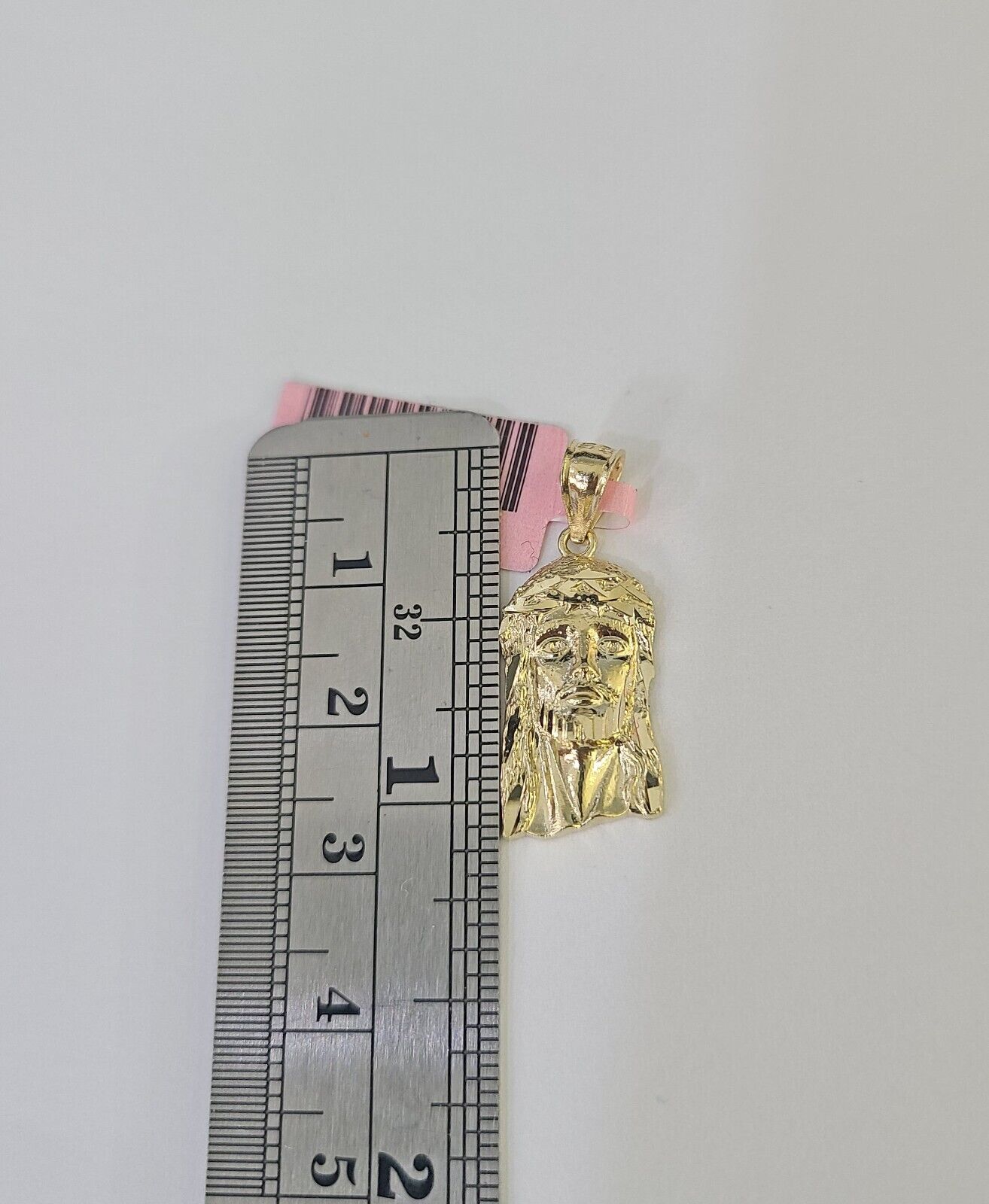 14k Jesus Head Pendant Charm Yellow Gold Men Women 1.75" 1.5" 1.25" 1" Real - GoldenlinQ