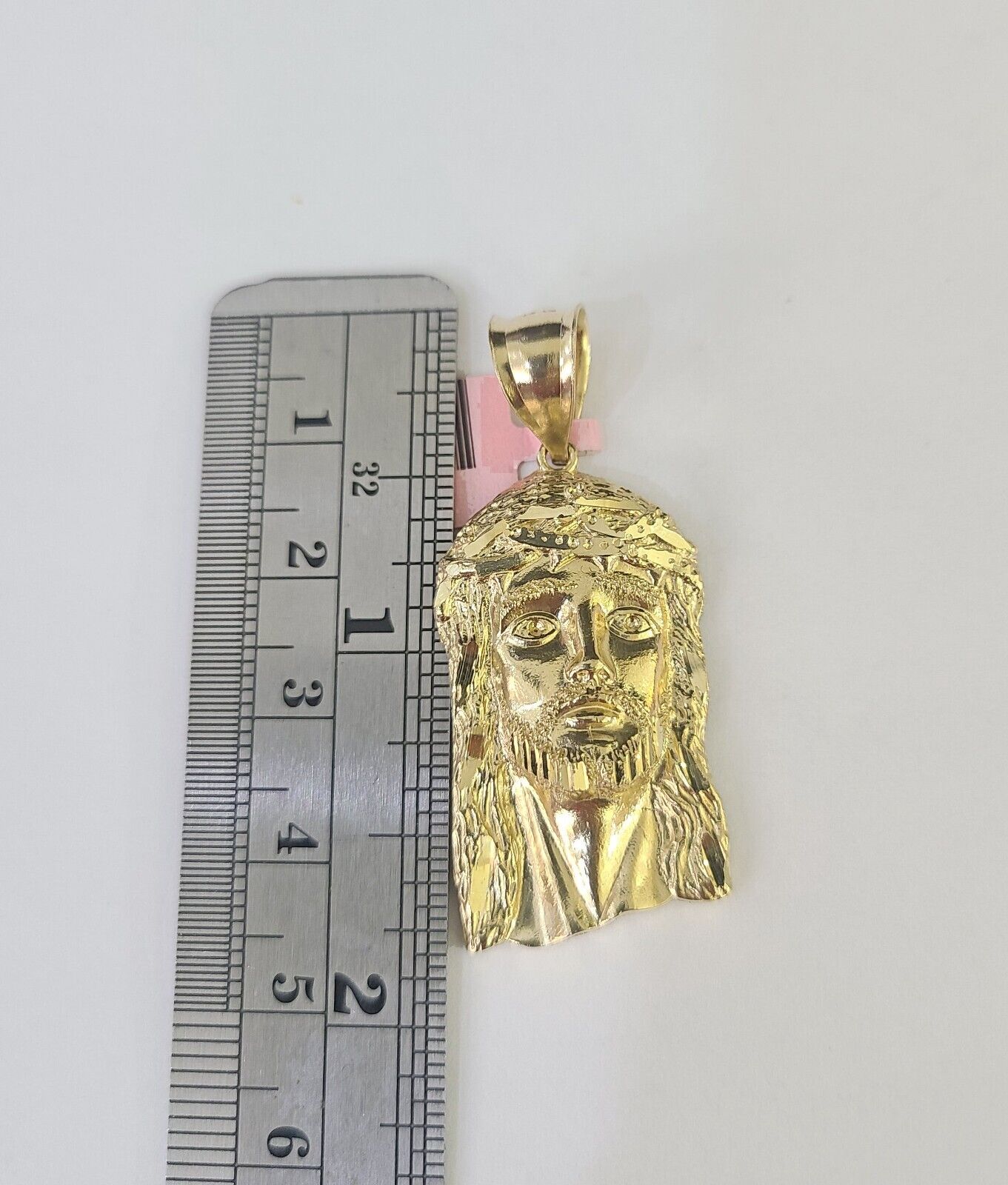 14k Miami Cuban Chain Jesus Head Charm Yellow Gold Set 3mm 18" - 28" Necklace - GoldenlinQ
