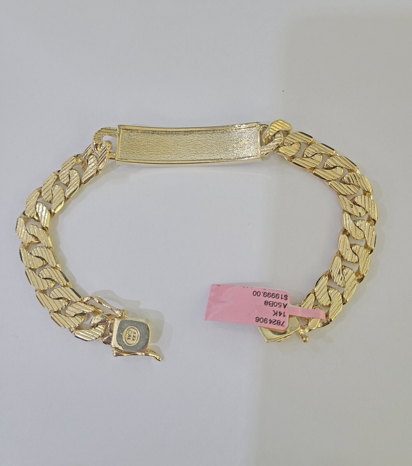 14K REAL ID Bracelet Solid Miami Cuban Link 11mm 8.5 inches 14kt Yellow Gold - GoldenlinQ