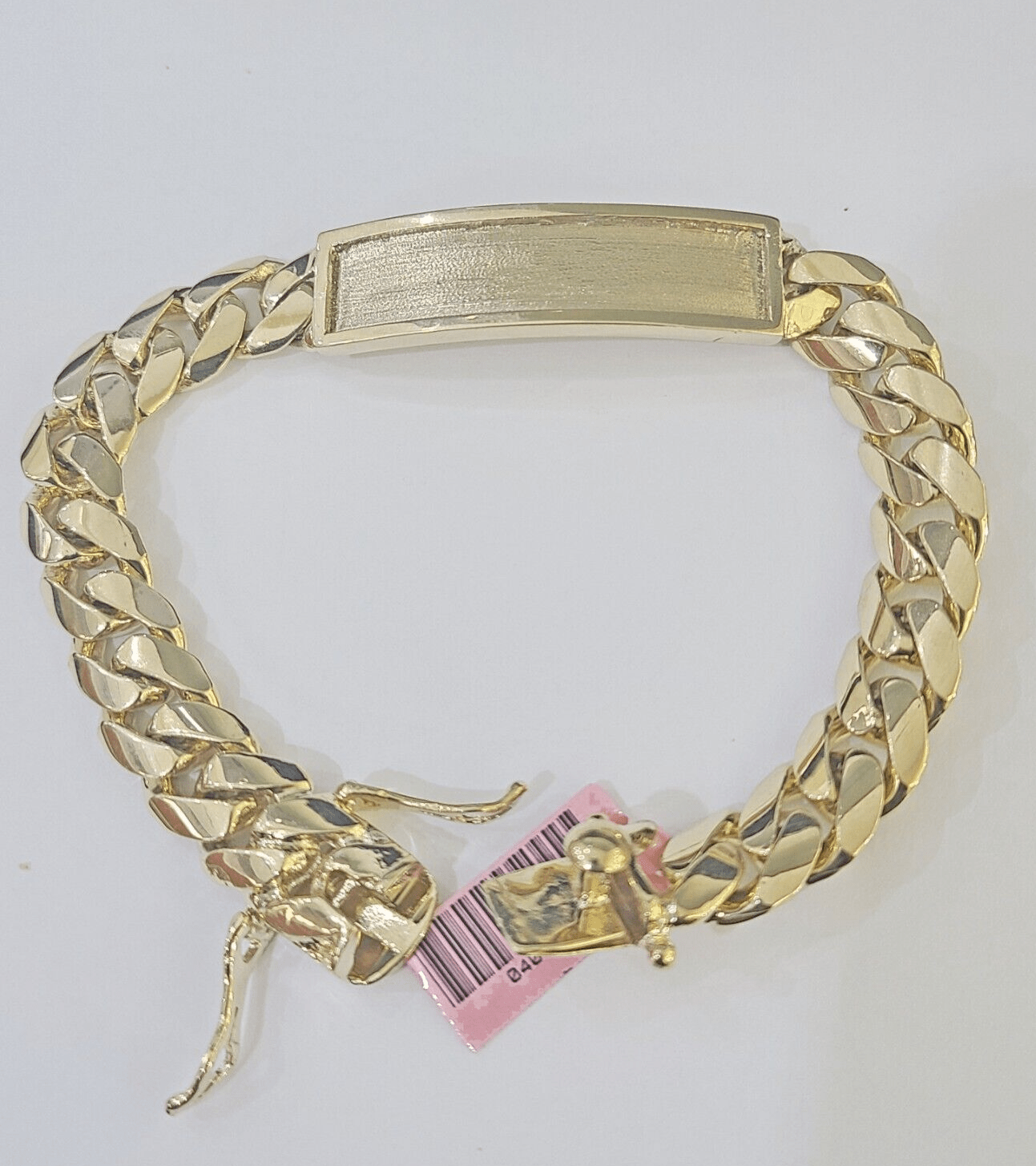 14K REAL ID Bracelet Solid Miami Cuban Link 12mm 8.5 inches 14kt Yellow Gold - GoldenlinQ