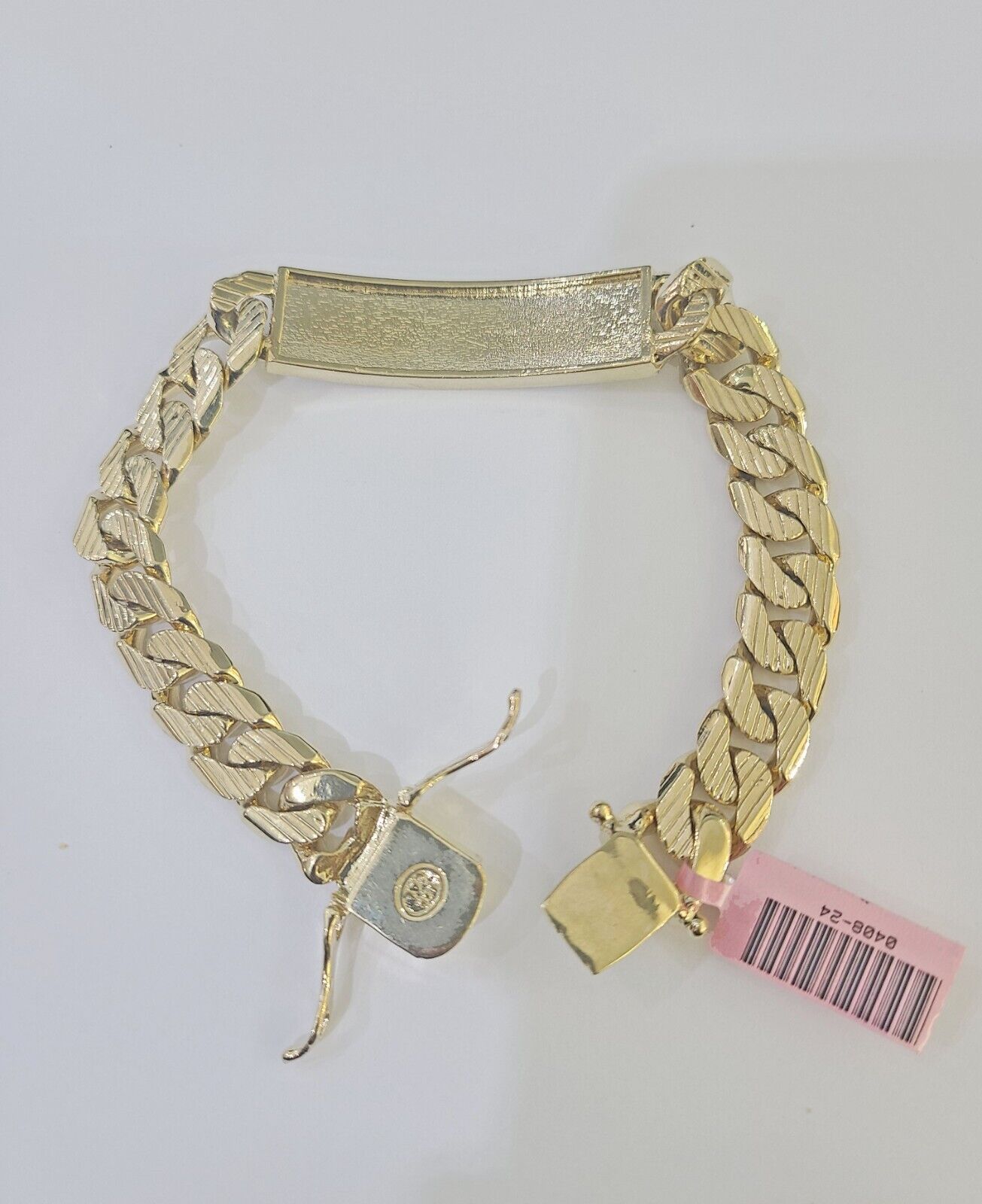 14K REAL ID Bracelet Solid Miami Cuban Link 12mm 8.5 inches 14kt Yellow Gold - GoldenlinQ