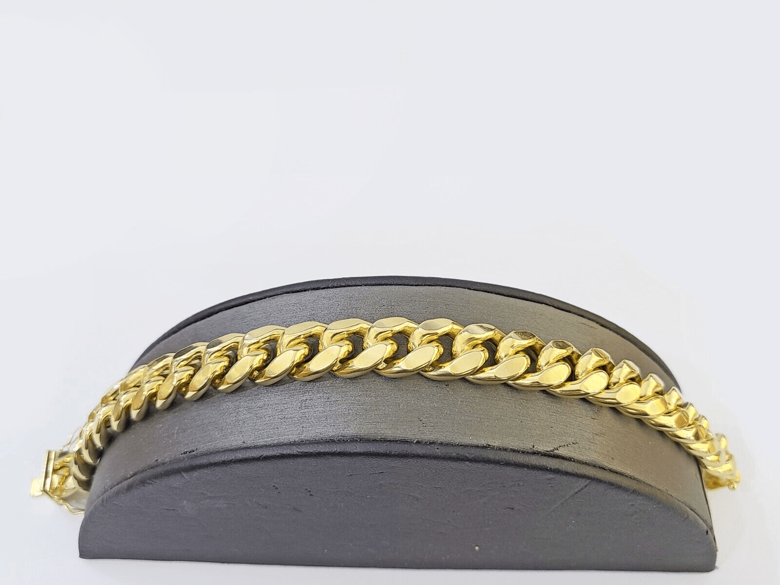 14K Real Yellow Gold Miami Cuban Bracelet 12 mm Link 9" inch 14K - GoldenlinQ