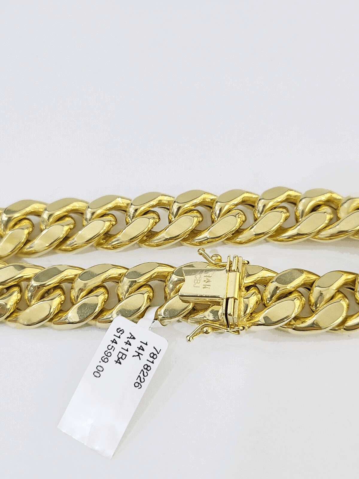 14K Real Yellow Gold Miami Cuban Bracelet 12 mm Link 9" inch 14K - GoldenlinQ