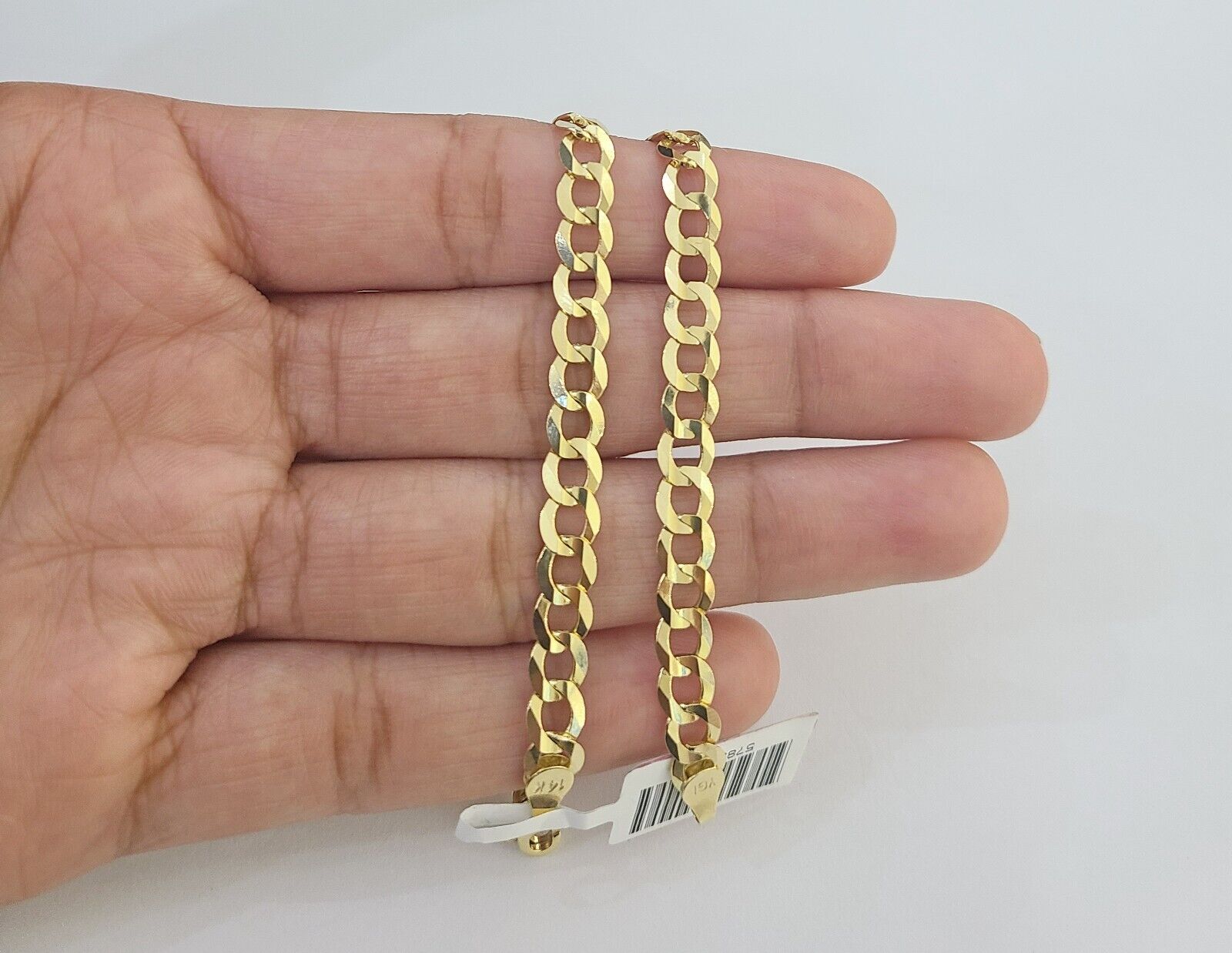 14K Real Yellow Gold Miami Cuban Curb Bracelet 6 mm Link 8" inch 14K - GoldenlinQ