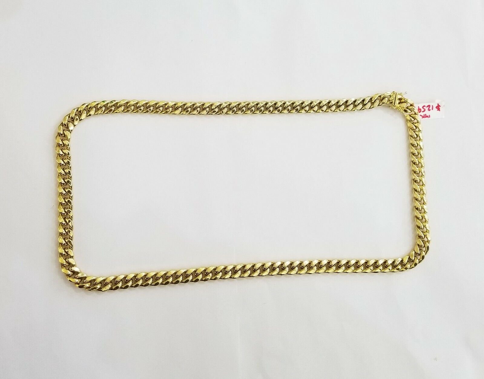 14k REAL Yellow Gold Necklace 26" Inch 10mm Miami Cuban Box Lock Men 14kt - GoldenlinQ